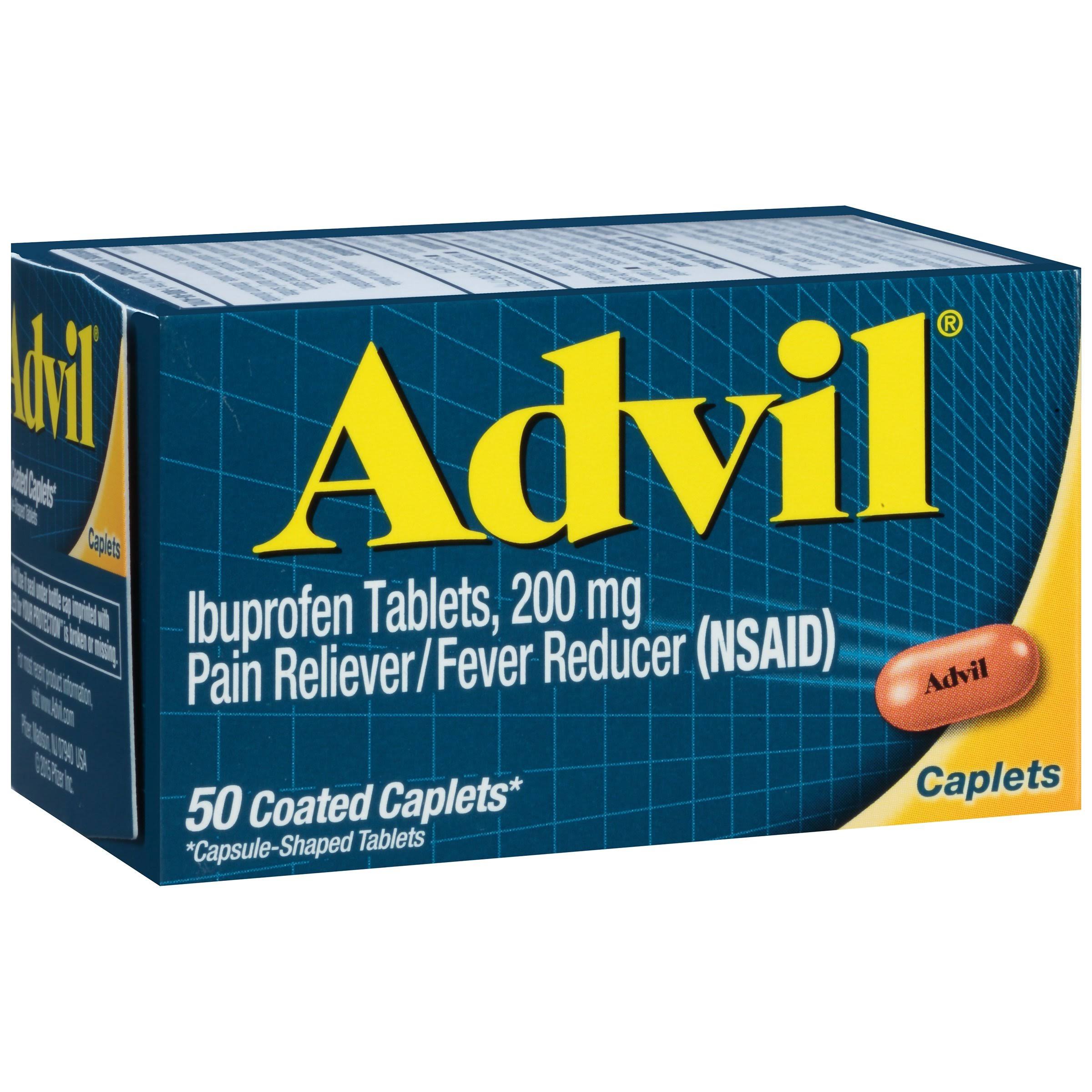 Advil Pain Reliever & Fever Reducer Caplets - 24 Count | Fast-Acting Ibuprofen for Headache, Muscle Pain & More | Home, Office & Travel Use