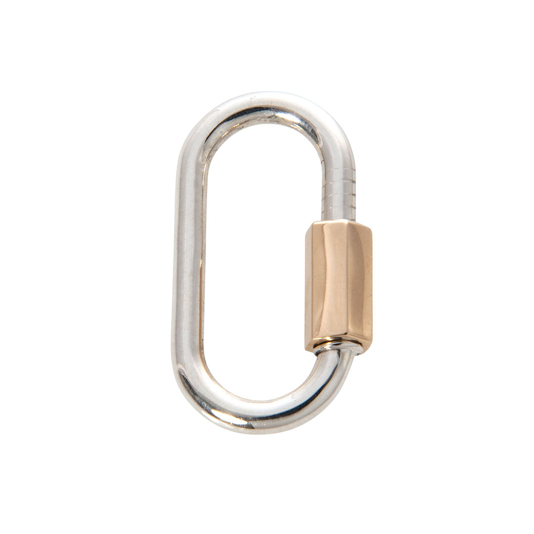 Marla Aaron Sterling Silver & 14K Gold Lock Necklace - Elegant Jewelry for Women, Perfect for Everyday Wear, Date Nights & Special Occasions
