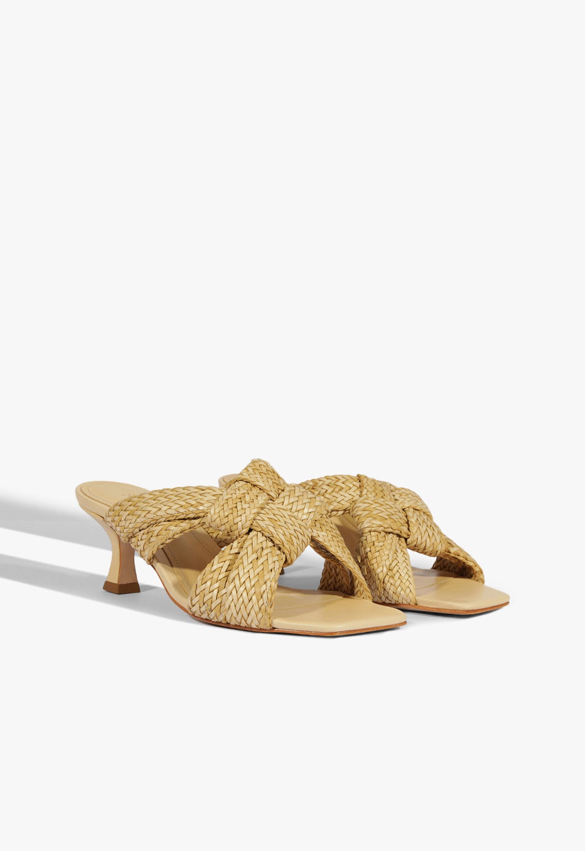 Kali Raffia Sandals Women's Size 25 Mid Heel (S2227200010001) - Perfect for Beach, Vacation, and Summer Outfits