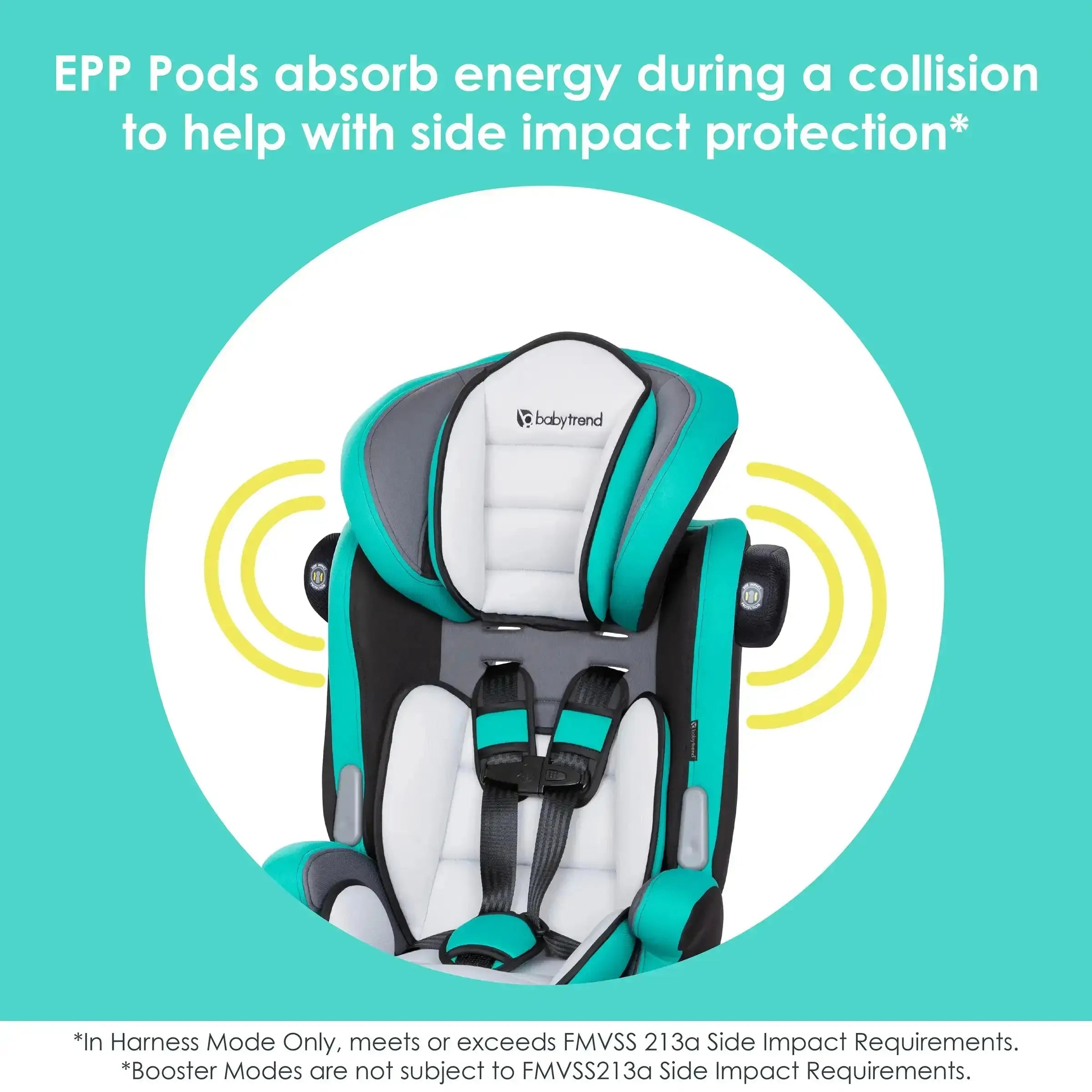 Hybrid™ SI 3-in-1 Convertible Booster Car Seat with Side Impact Protection - Safe for Infants, Toddlers & Big Kids | Perfect for Travel, School & Family Road Trips