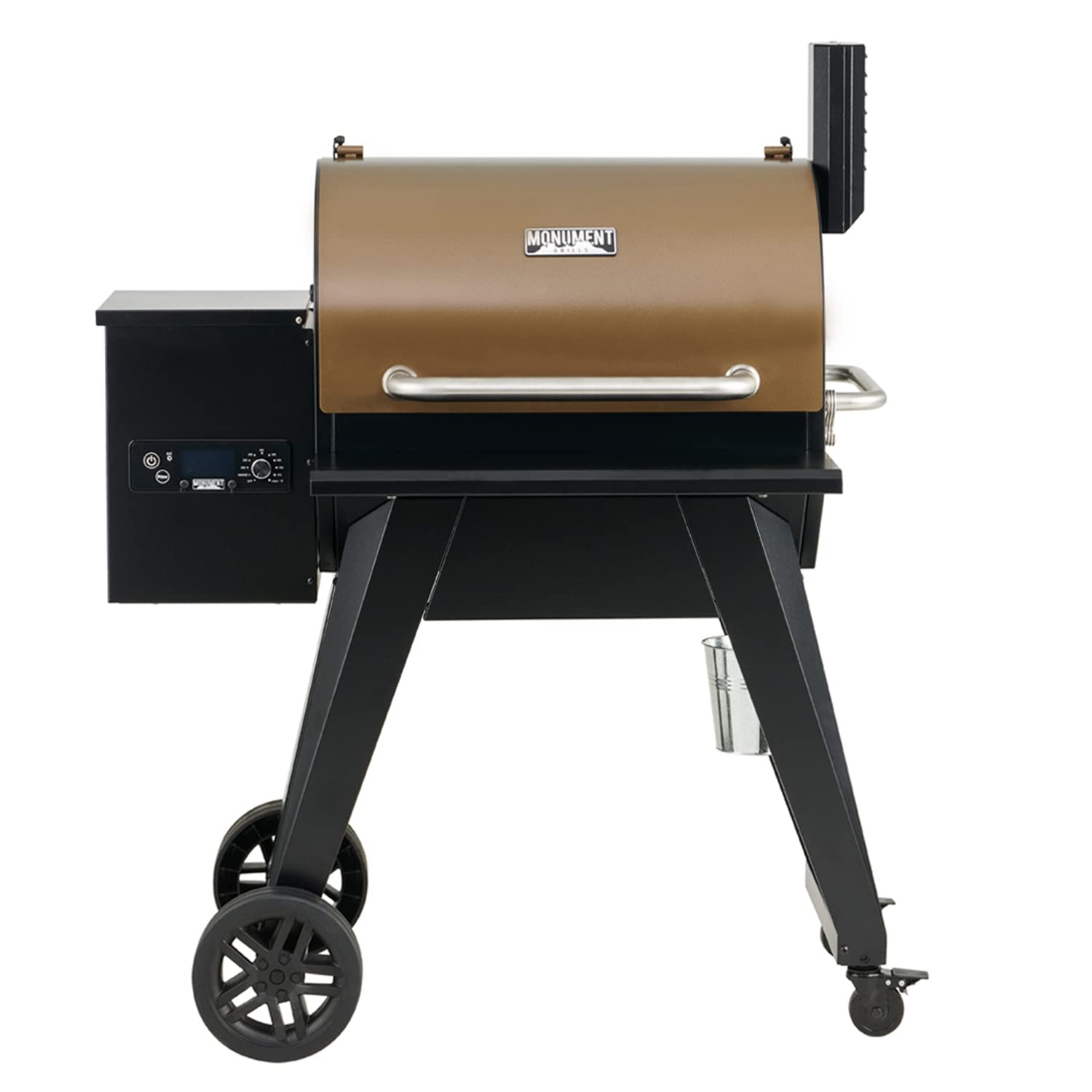 Monument Grills 86030 Wood Pellet Grill and Smoker - Bronze Outdoor BBQ Grill with Chimney for Backyard, Patio, and Tailgating | Perfect for Smoking, Grilling, and Roasting Meats