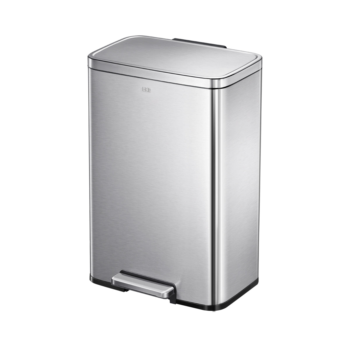 Madison Step Trash Can with Liner - 50 Liter / 13.2 Gallon Capacity - Matte Black Kitchen Waste Bin for Home, Office, or Outdoor Use