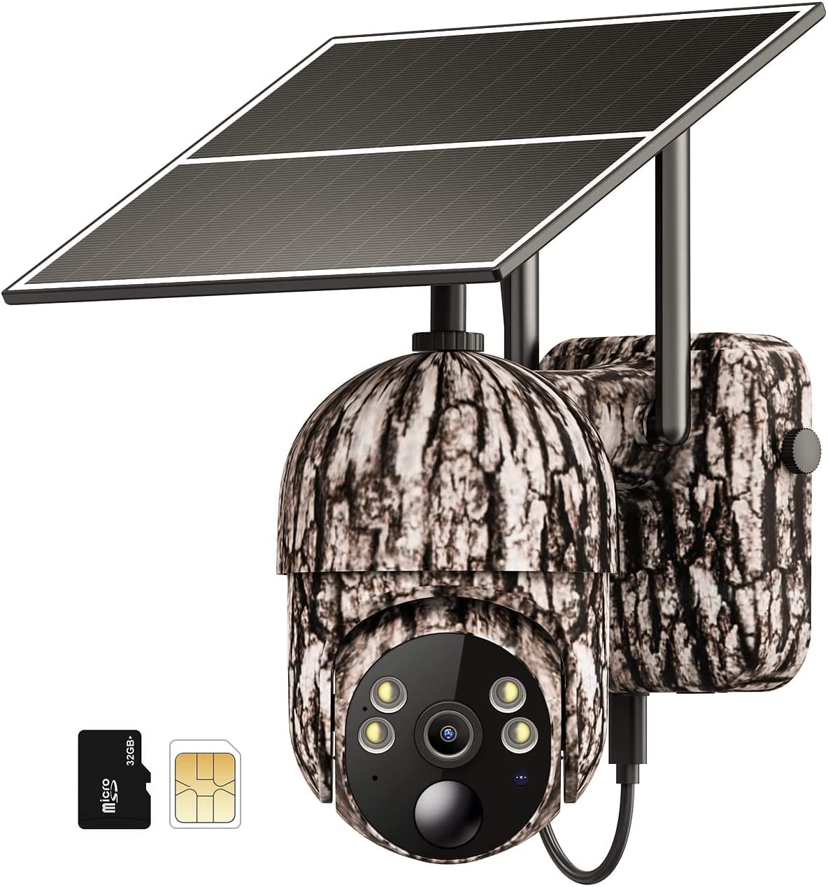 Ebitcam 4G LTE Cellular Trail Camera with SD & SIM Card (Verizon/AT&T/T-Mobile) - No WiFi Needed, 2K Live Video & Playback on Phone, 360° Full View, Motion Activated Game Camera with Night Vision - Ideal for Wildlife Monitoring, Hunting, and Outdoor Security