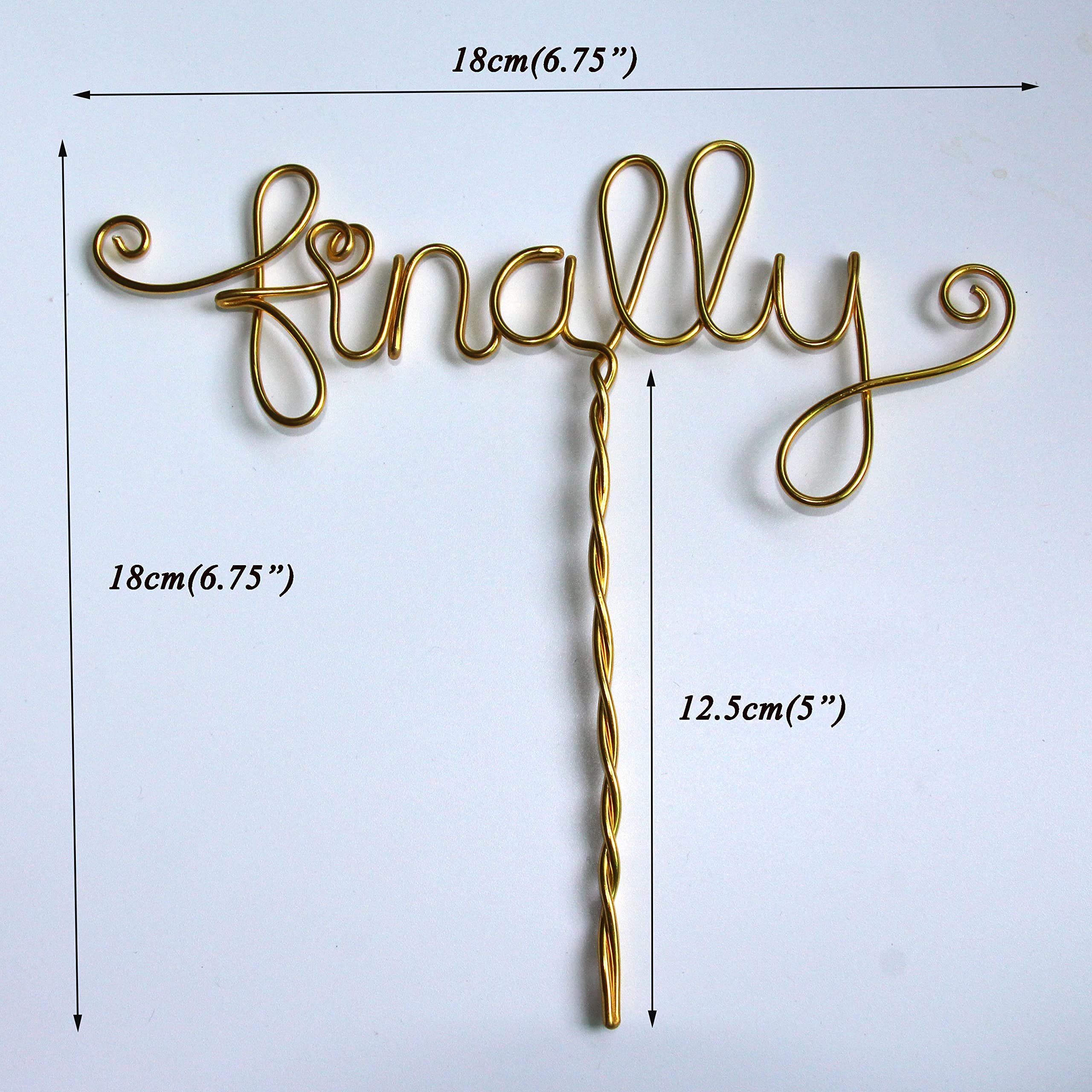 Custom Wedding Cake Topper - Elegant Wire Cake Topper for Weddings, Engagements & Bridal Showers | Personalized Cake Decoration for Postponed Weddings | Perfect for Anniversary Cakes & Romantic Celebrations