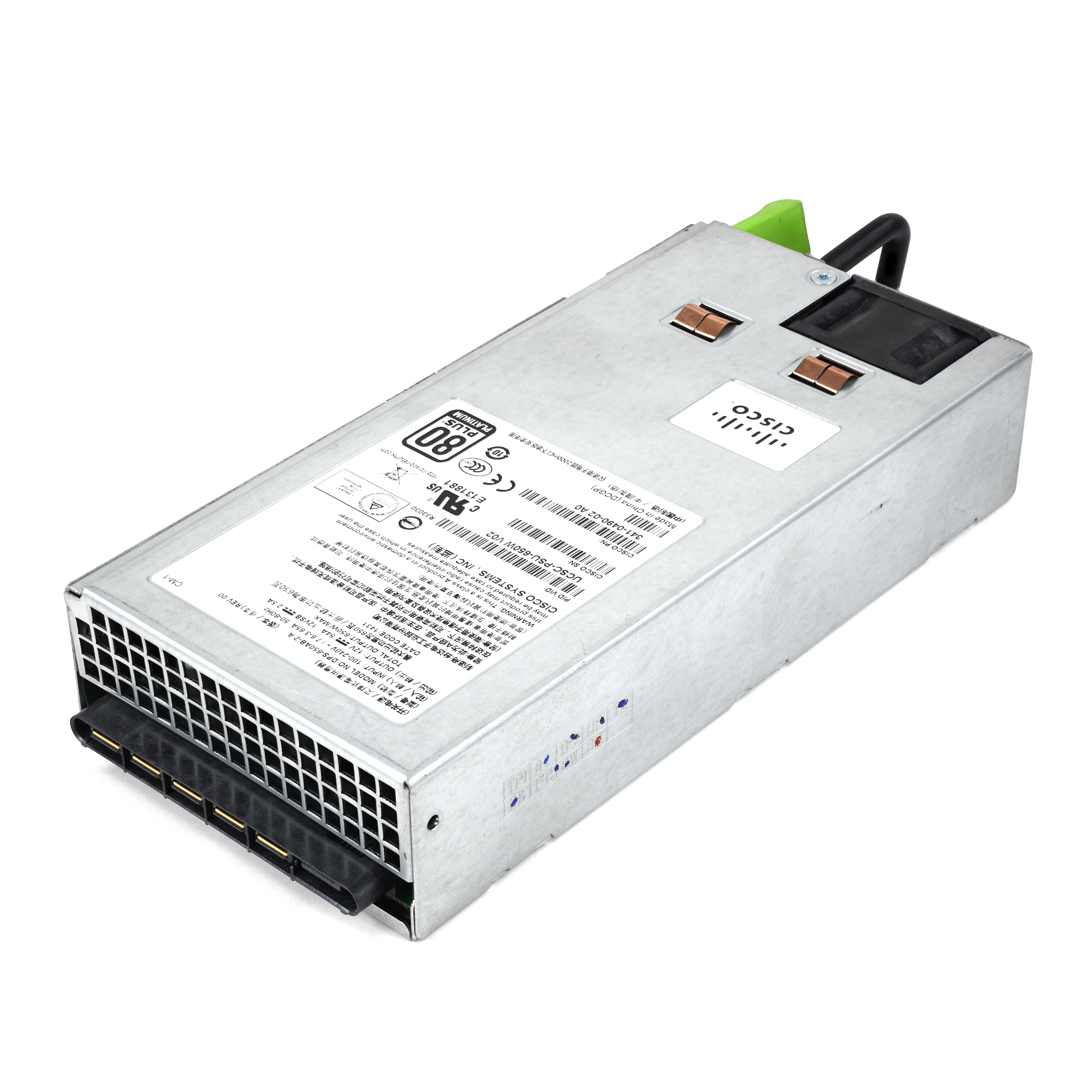 Cisco UCS 650W Power Supply Unit (PSU) - 100-240V AC Input - Model 341-0490-02 A0 - UCSC PSU 650W V02 - Ideal for Data Center Servers & Enterprise IT Equipment