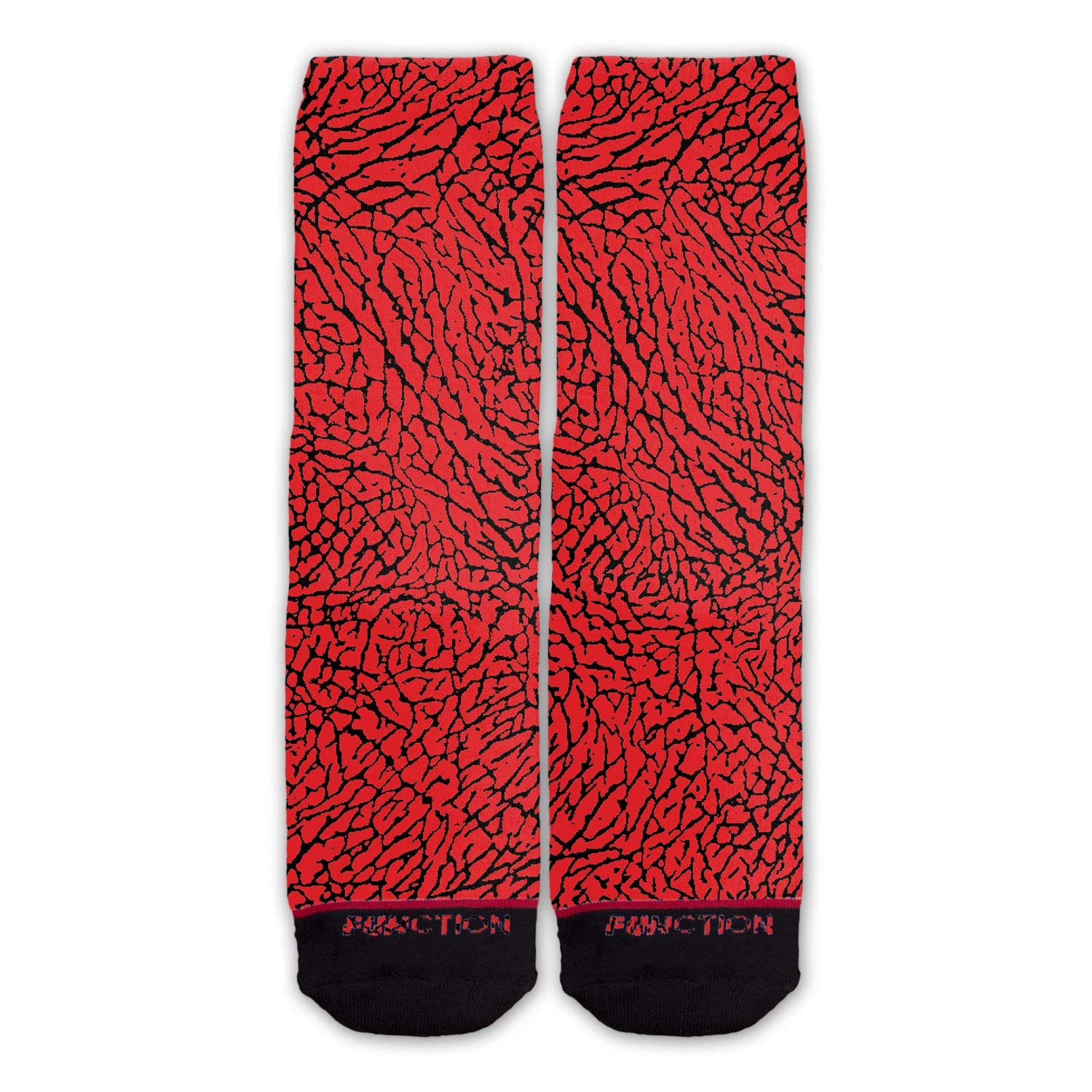 Red Elephant Print Fashion Socks - Trendy Novelty Socks for Women & Men - Perfect for Costume Parties, Gifts, and Casual Wear