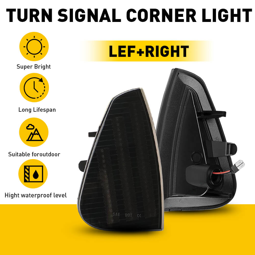 2006-2010 Dodge Charger Sequential LED Corner Lights - 3 Row LED Beams Front Side Marker Lights | Enhanced Visibility & Style for Night Driving & Car Customization