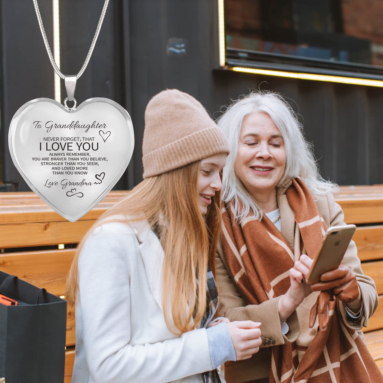 TAGOMEI Heart Necklace for Women - Inspirational Daughter Gift from Mom & Dad, Valentine's Day, Christmas & Birthday Present - Perfect for Graduation, Mother's Day & Special Occasions