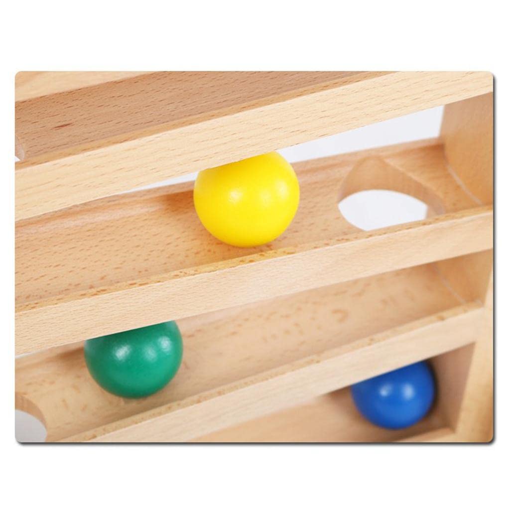 Montessori Wooden Ball Racer Ramp Track Set - Educational Toys for Toddlers Age 2+ | STEM Learning Toy for Boys & Girls | Perfect Birthday Gift for Kids | Indoor Play & Early Childhood Development Activity