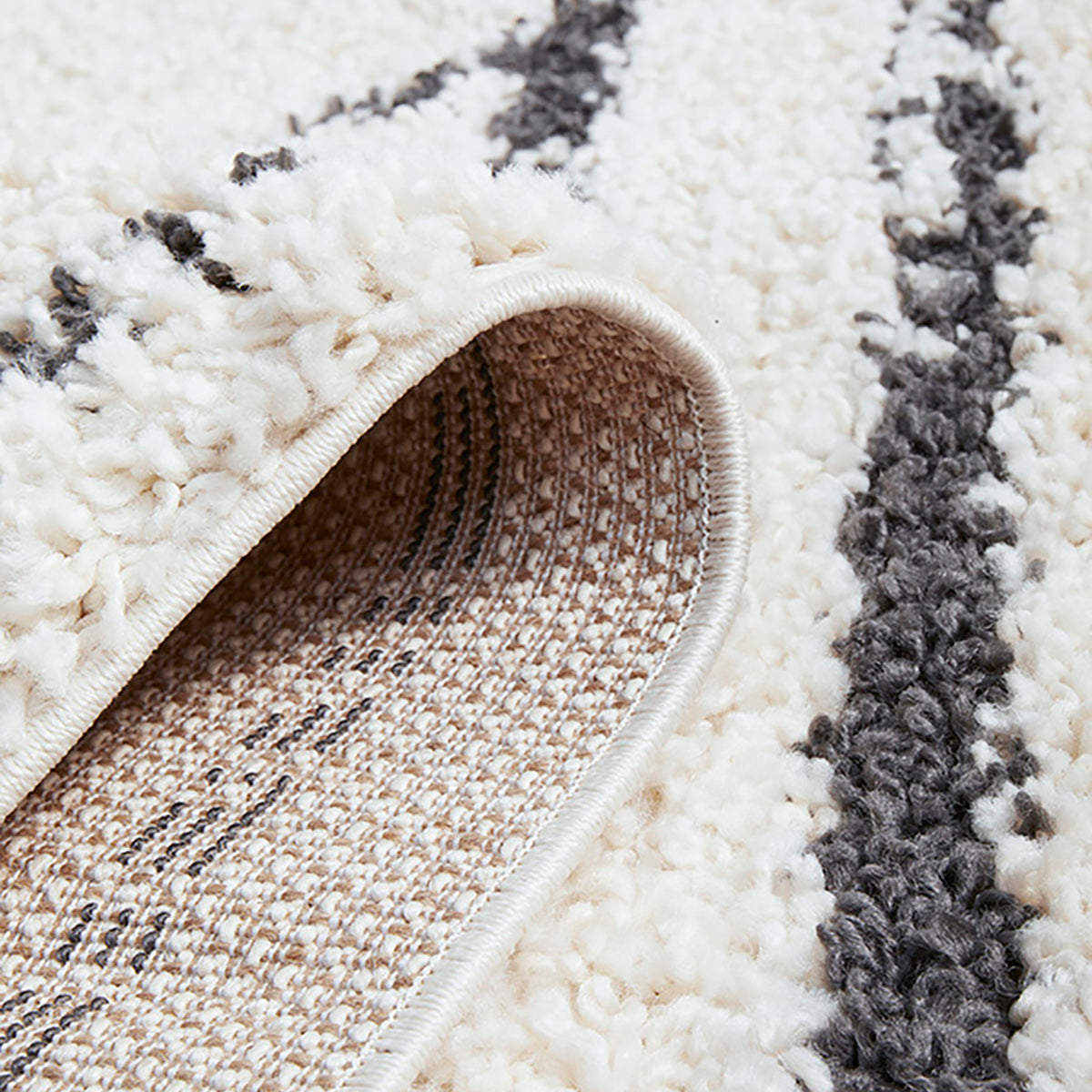 Casablanca Temara Rug - Natural Handwoven Moroccan Berber Wool Rug for Living Room, Bedroom & Boho Decor