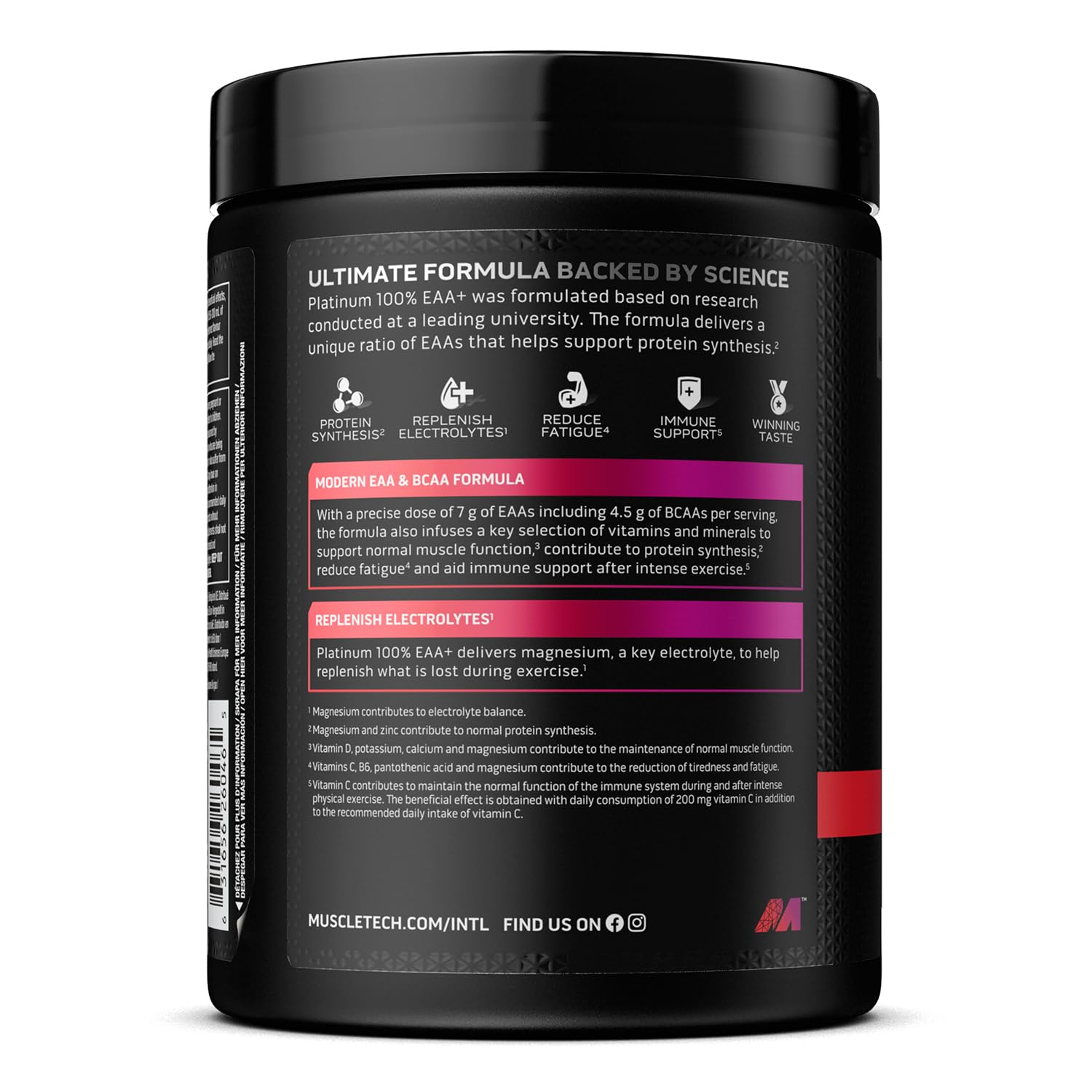 MuscleTech Platinum EAA Essential Amino Acids Powder - 30 Servings for Muscle Recovery & Performance - Pre & Post Workout Supplement for Athletes & Fitness Enthusiasts