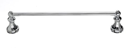 Top Knobs TKHUD6PC Single Towel Bar for Bathroom - 24 Inch Chrome Plated Bath Towel Rack - Modern Shower Towel Holder for Bathroom, Spa, and Hotel Decor