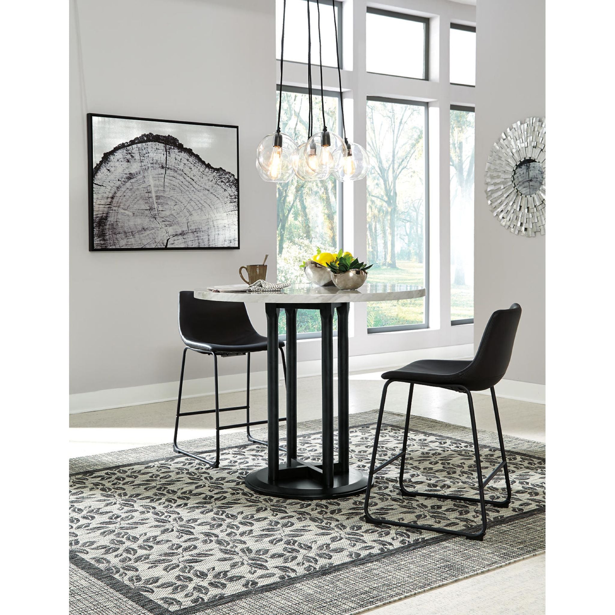 Centiar 3-Piece Counter Height Dining Set - Modern Bar Table & Stools for Kitchen, Breakfast Nook or Small Space - Perfect for Apartments, Condos & Tiny Homes