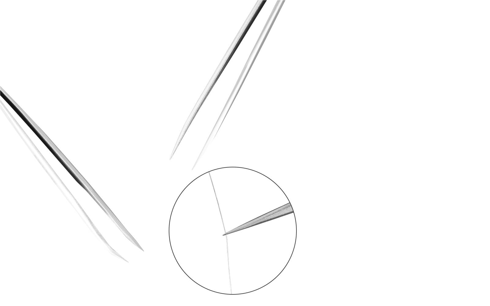 Professional Stainless Steel Hair Removal Tweezers - Precision Curved & Straight Tip Tweezers for Eyebrows, Splinters & Electronics Repair - Durable Beauty & Industrial Hand Tools for Salon, Home & Workshop Use