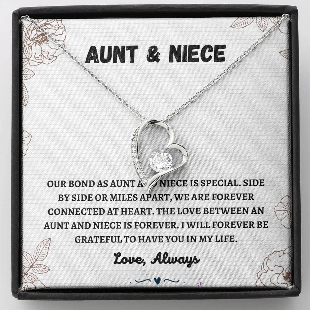 Forever Love Necklace - Heartfelt Gift for Aunt & Niece | Birthday, Christmas & Special Occasion Jewelry | Perfect for Family Bonding & Cherished Moments