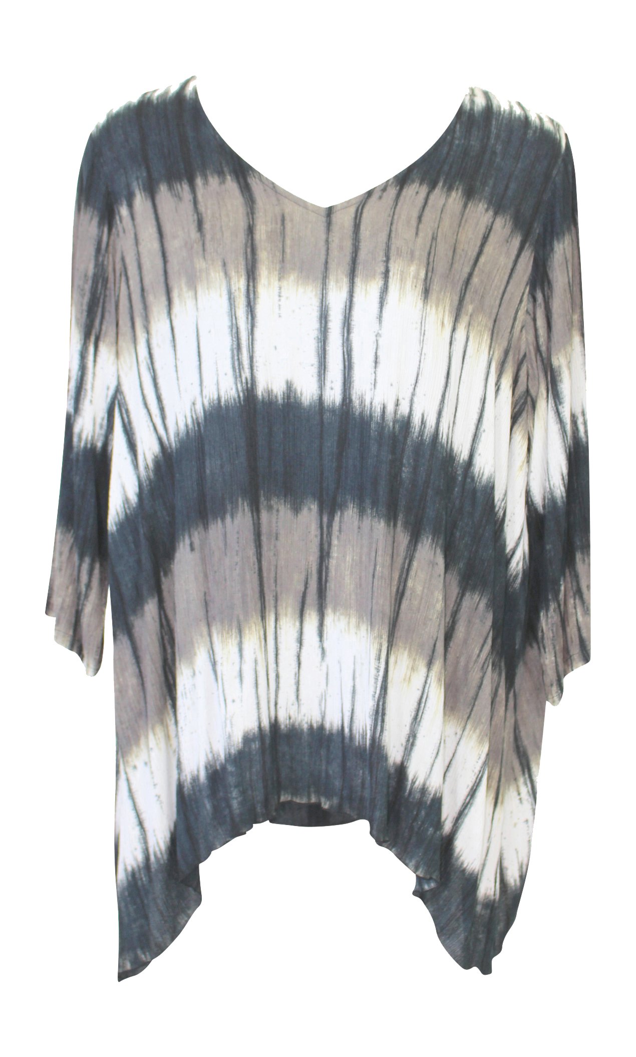 Women's Plus Size Dip Dye Shark Bite Hem Tunic Top - Trendy Casual & Party Wear for Women | Perfect for Beach, Date Night & Summer Outfits
