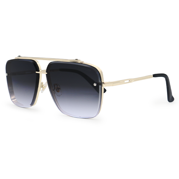 Bella Midnight Gold Oversized Square Aviator Sunglasses for Women - Trendy Retro Style, UV Protection - Perfect for Driving, Beach & Outdoor Activities