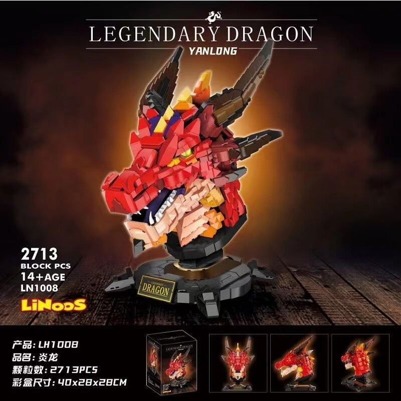 LiNoos Legendary Dragon Toy - Collectible Dragon Figurine for Fantasy Lovers | Perfect for Home Decor, Gift Giving & Role-Playing Games (RPG)