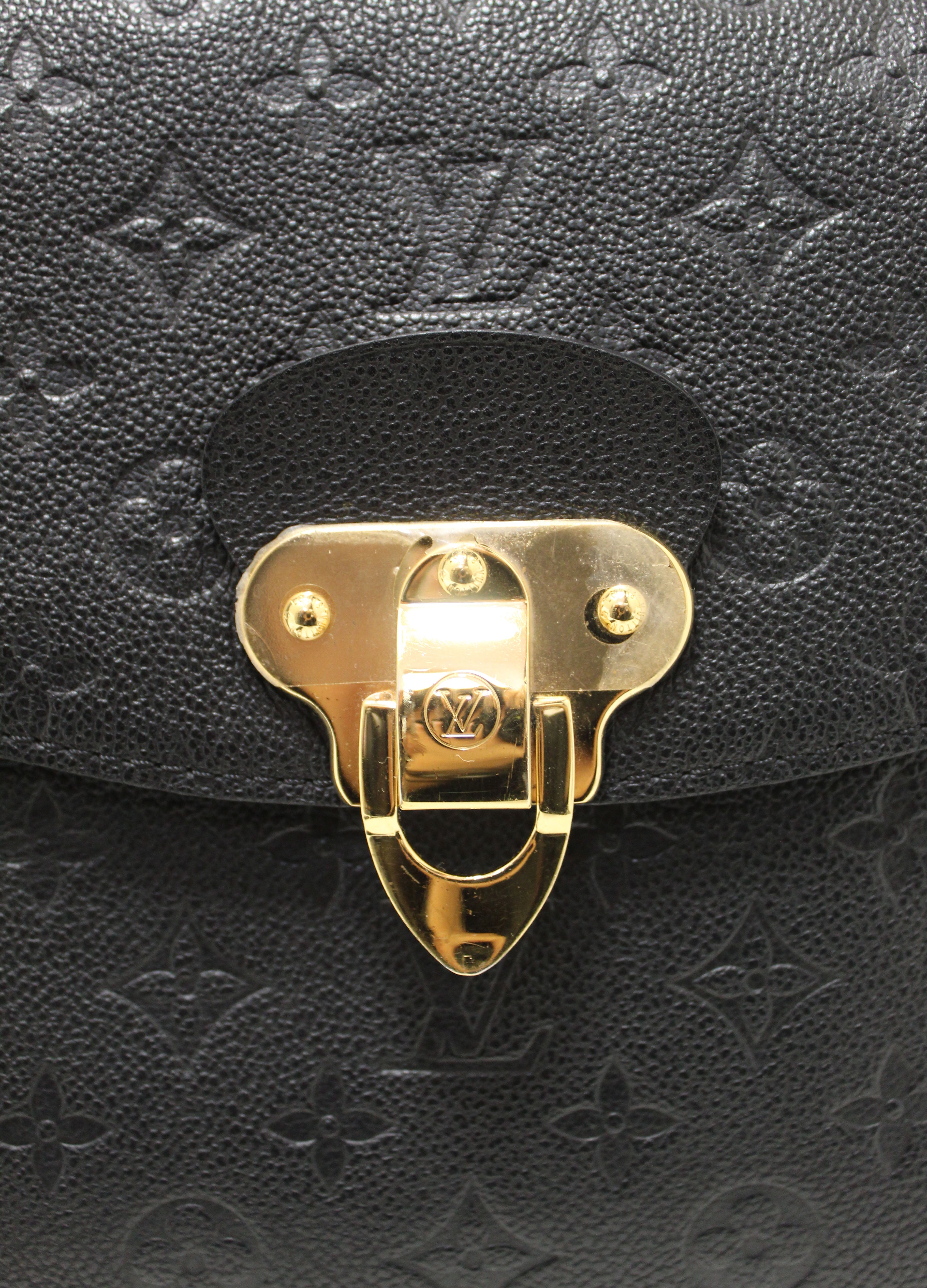 Authentic Louis Vuitton Black Monogram Empreinte Leather George MM Handbag - Luxury Designer Tote for Women, Perfect for Work, Travel & Everyday Use