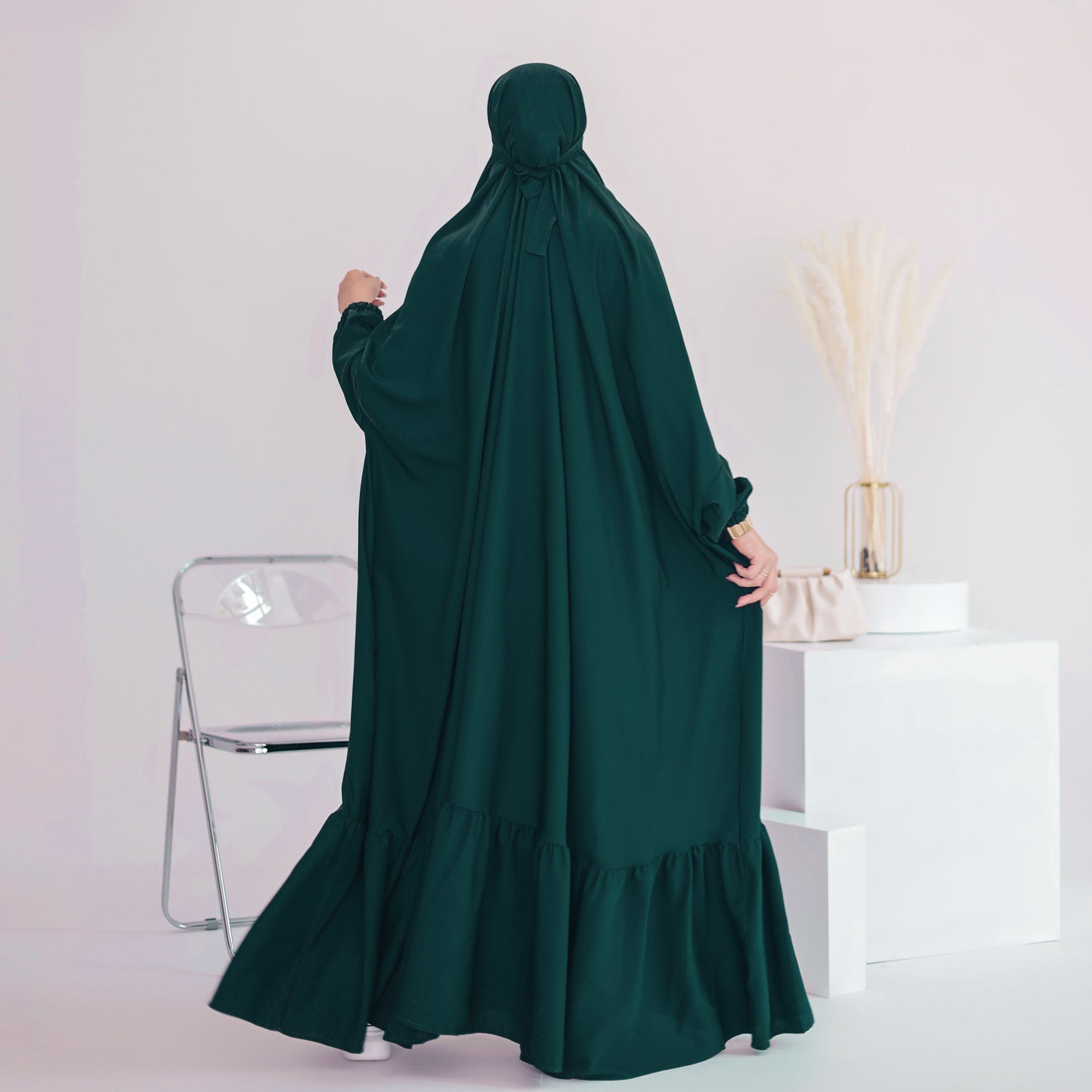 Anissa Jilbab Hunter - Premium Muslim Hijab Scarf for Women - Perfect for Daily Wear, Prayer, and Modest Fashion