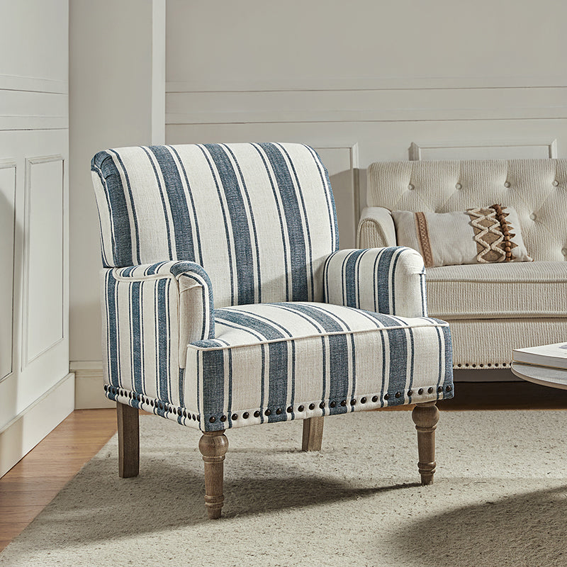 Lecce Armchair - Modern Upholstered Accent Chair for Living Room, Bedroom & Office - Comfortable Lounge Seating with Sturdy Wooden Legs