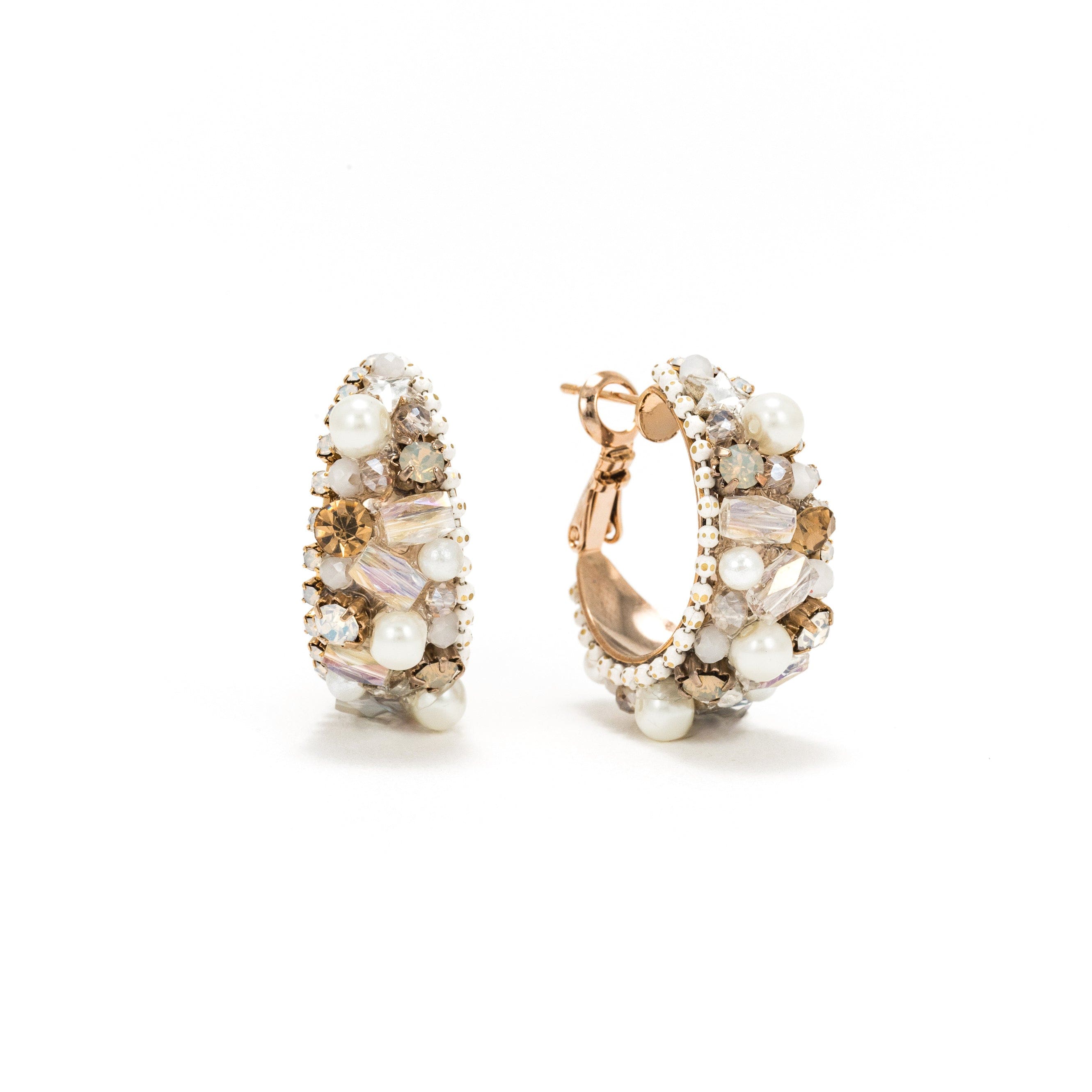 Elegant Gardenia Hoop Earrings for Women - Floral Gold Plated Dangle Earrings - Perfect for Weddings, Parties & Everyday Wear