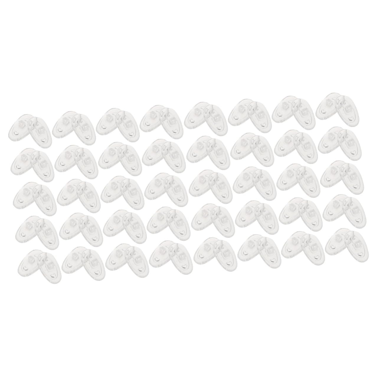 SOLUSTRE 100 Pack Silicone Nose Pads for Glasses & Sunglasses - Soft Replacement Nose Pads for Eyewear Frames - Anti-Slip Comfort Nose Cushions (White) - Perfect for Reading, Driving & Daily Wear