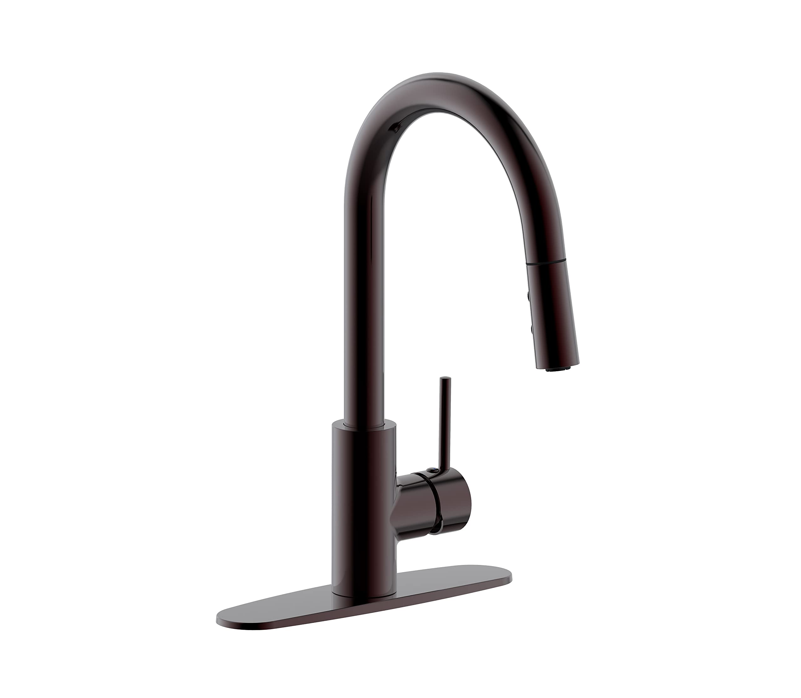 Westbrass KD08B-12 Dual Spray Pull Down Kitchen Faucet with Push Button Mode - Oil Rubbed Bronze Finish for Modern Sinks (Perfect for Washing Dishes, Filling Pots & Cleaning Countertops)