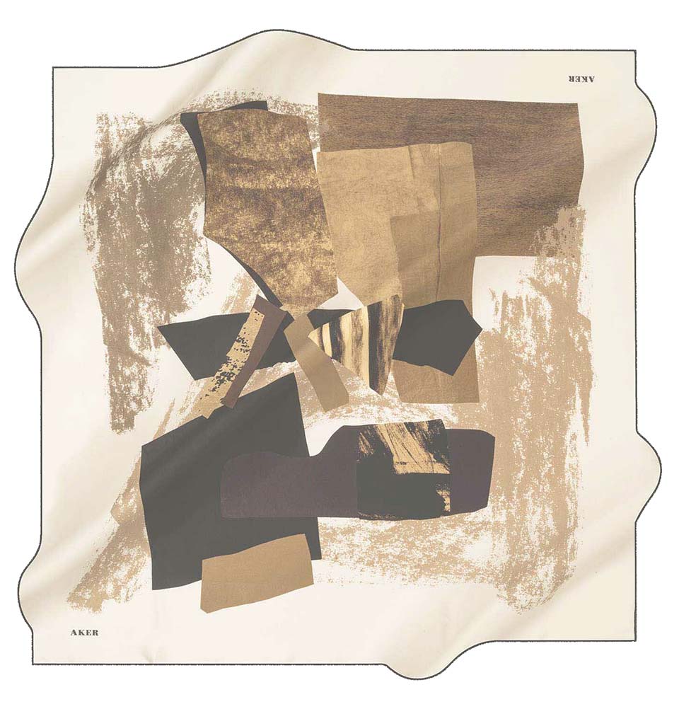 Aker Silk Cotton Patterned Square Scarf #8091 413 - Lightweight Fashion Accessory for Women, Perfect for Office, Travel and Gift Giving