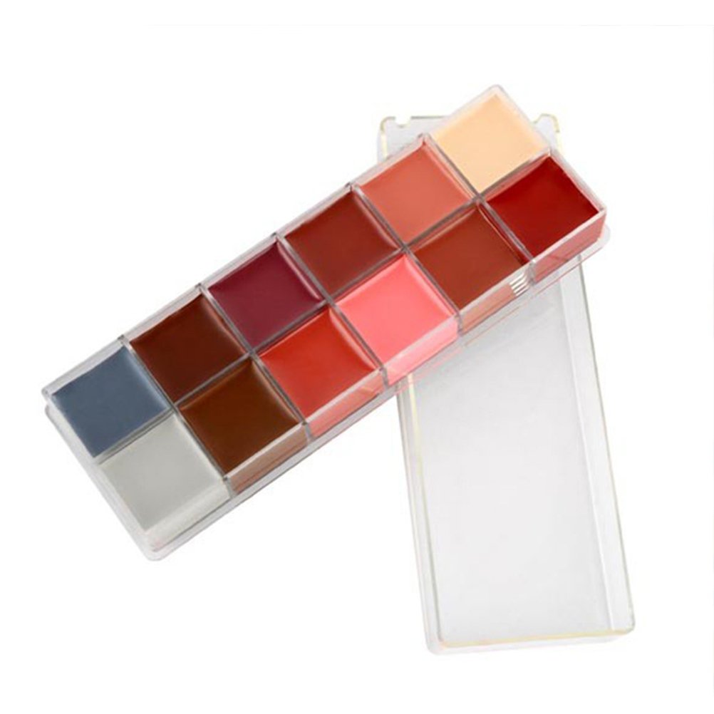 12 Colors Face & Body Paint Palette - Non-Toxic Halloween, Cosplay & Party Makeup Kit - Perfect for Costume Parties, Festivals & Creative Art Projects