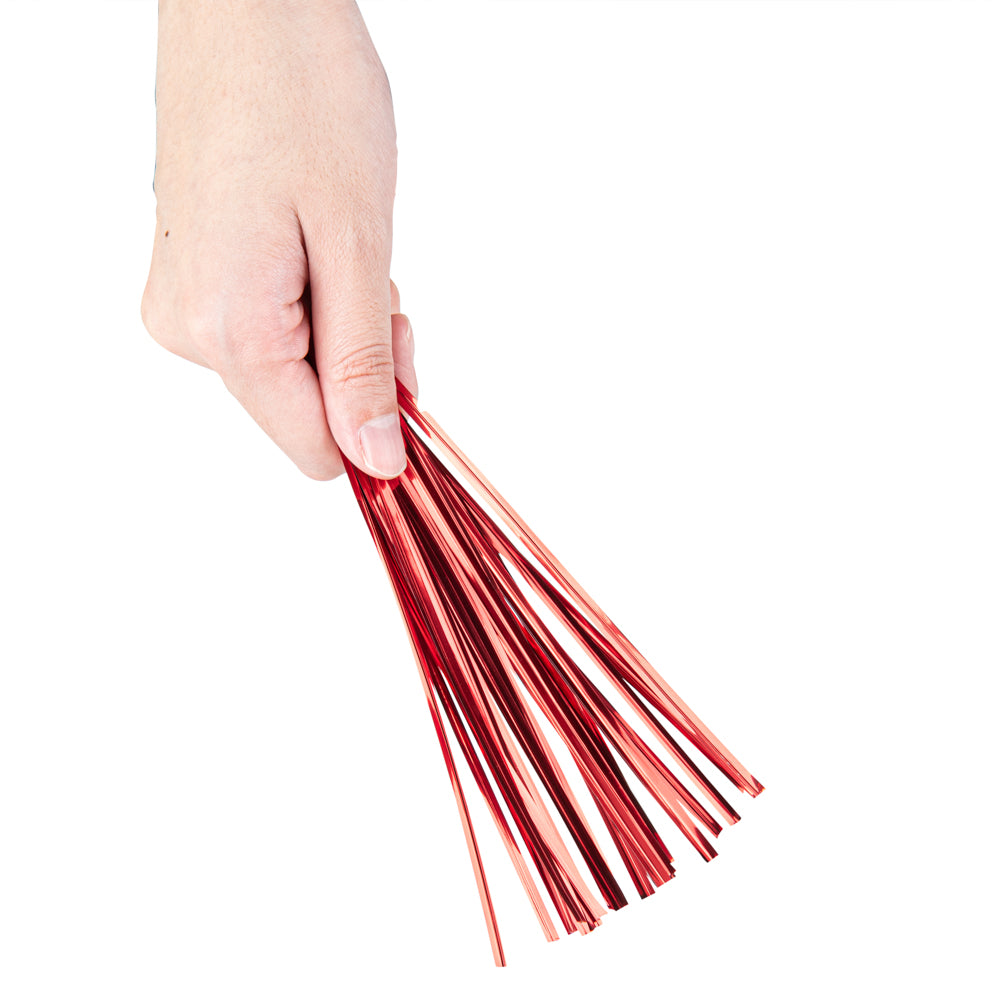 Premium Red Metallic Twist Ties for Bags - 500 Count Box | Secure Food Storage, Gift Wrapping & Organizing Cables