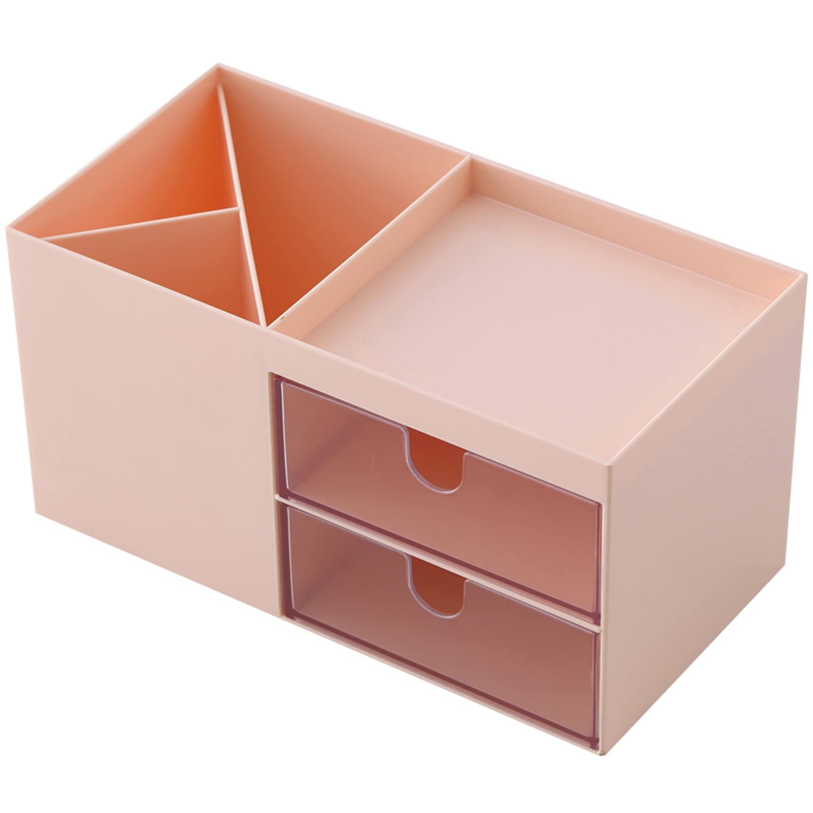 Marknor Desk Organizer & Makeup Storage Box - Pink Vanity Organizer for Office Supplies, Cosmetics & Bathroom Counter | Perfect for Home Office, Dresser & Beauty Station Organization