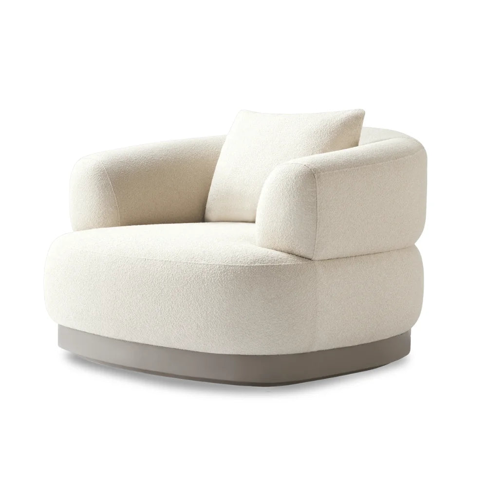Amalfi Outdoor Swivel Lounge Chair - 360° Rotating Patio Furniture with Cushion, Weather-Resistant for Garden, Poolside & Backyard Relaxation