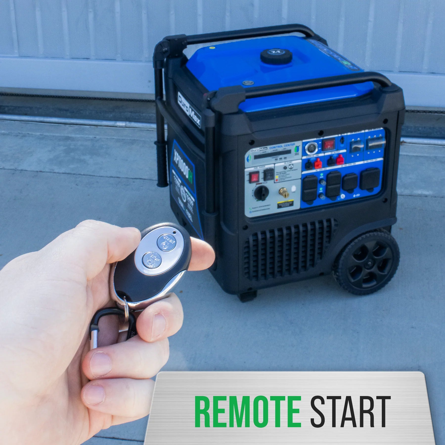 DuroMax XP11000iH 9000W/11000W Dual Fuel Portable Generator - Gas & Propane Powered with Remote Start, Inverter Technology & CO Alert - Ideal for Home Backup Power, Camping, RV Trips and Emergency Use