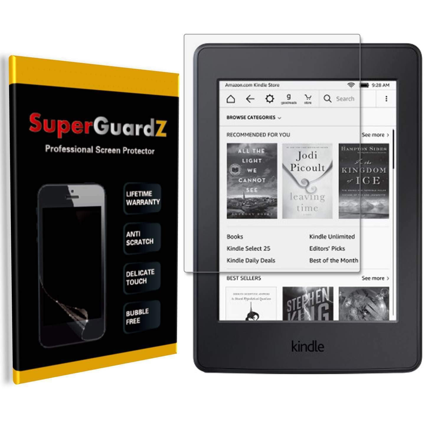 3-Pack Screen Protector for Amazon Kindle 8th Generation (2016) - Ultra Clear, Anti-Scratch, Anti-Bubble, Lifetime Replacement | Perfect for Reading, Travel & Daily Use