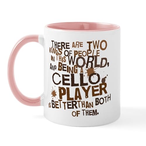 White/Pink Inside - Cello Player Mug
