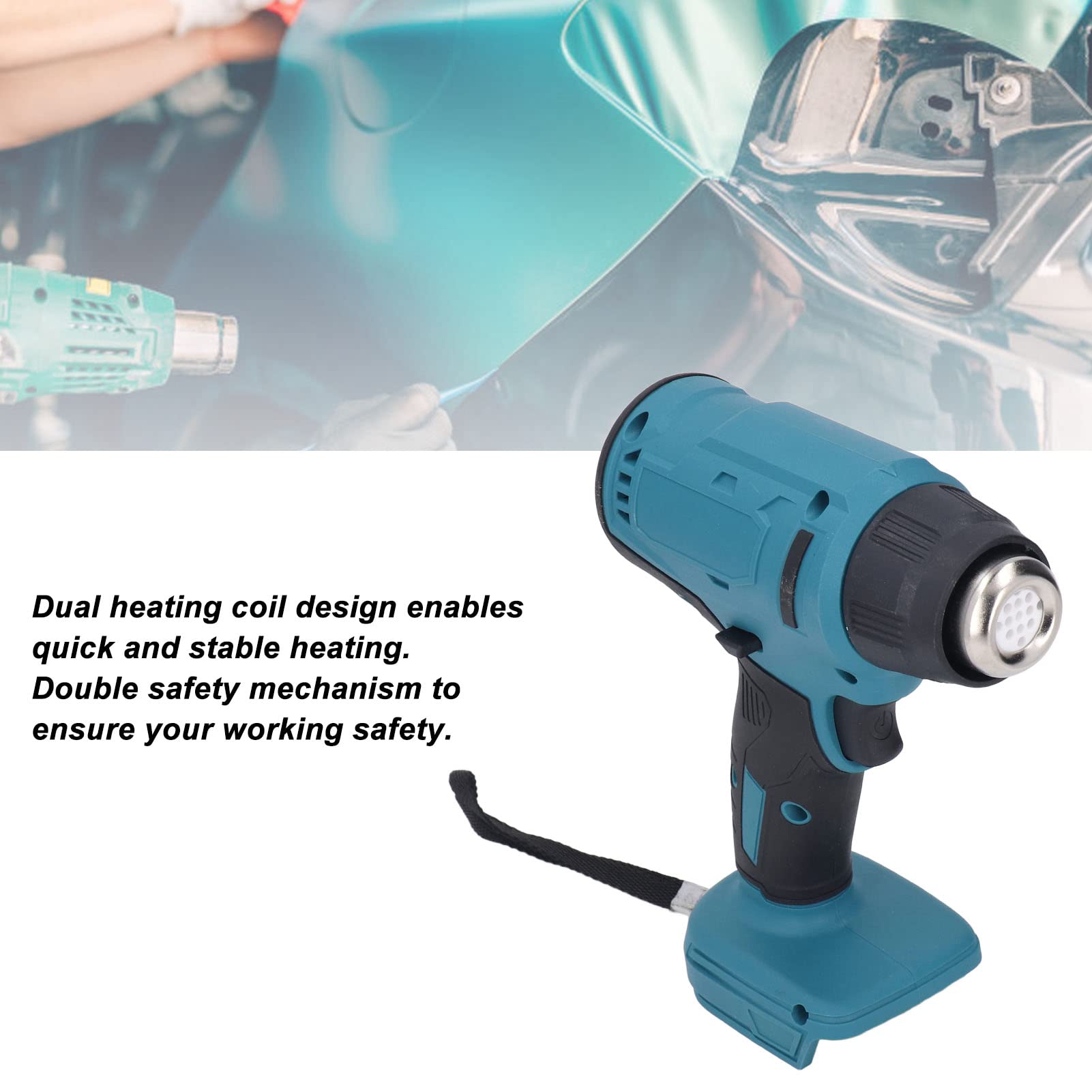 Rechargeable Cordless Heat Nozzles Kit - 3 Quick Heating Attachments for DIY Repairs, Crafting & Electronics Maintenance | Portable Hot Air Tool for Home Improvement & Hobby Projects