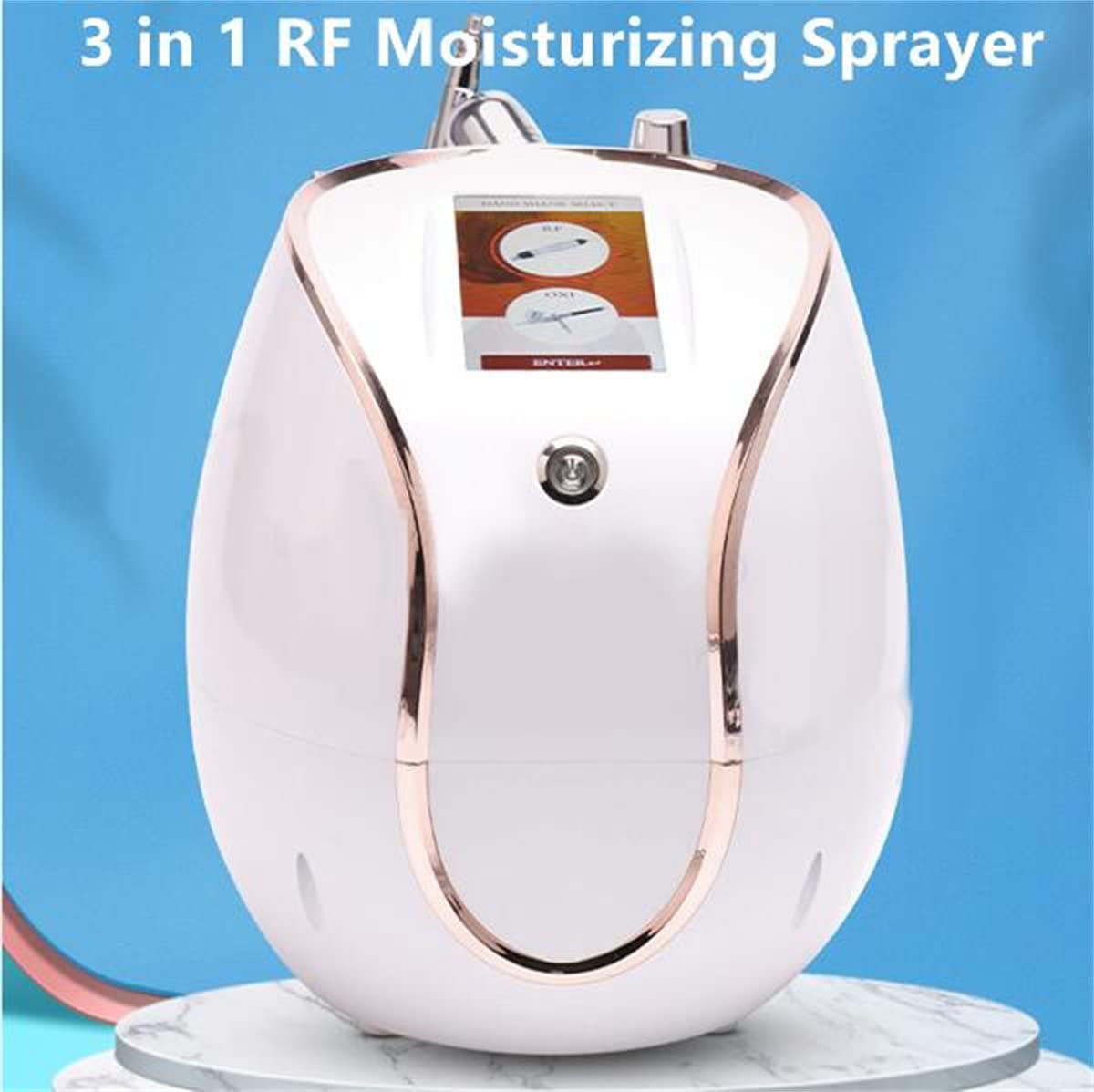 Professional RF Skin Tightening & Lifting Machine with Nano Mist Sprayer - Anti-Aging Facial Steamer for Deep Moisturizing & Pore Cleaning | At-Home Spa & Salon Quality Skin Care Device