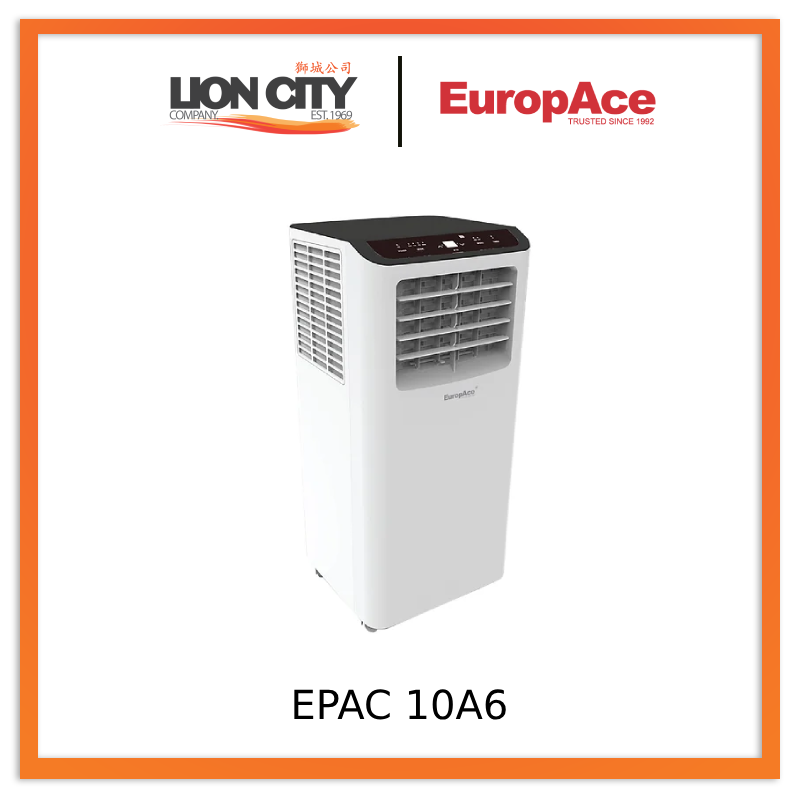 EuropAce EPAC 10A6 10,000 BTU Portable Air Conditioner - Compact Cooling Unit for Home, Office & Small Spaces | Energy Efficient with Remote Control