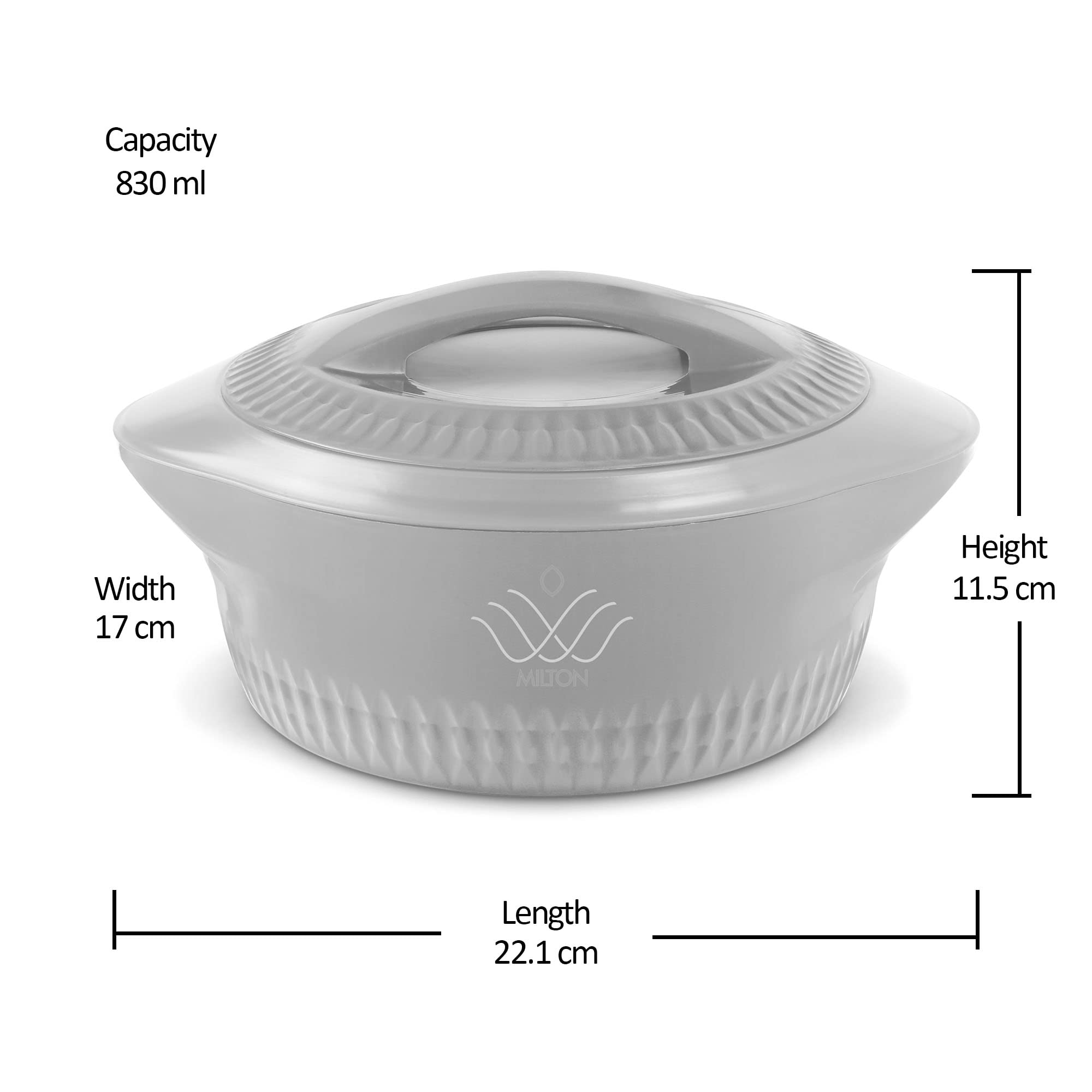 MILTON Royal 1000 Double Wall Stainless Steel Insulated Casserole - 830ml Blue | Keeps Food Hot & Fresh for 8-10 Hours | Perfect for Roti, Biryani, Curries & Indian Cuisine | Ideal for Picnics, Parties & Family Gatherings