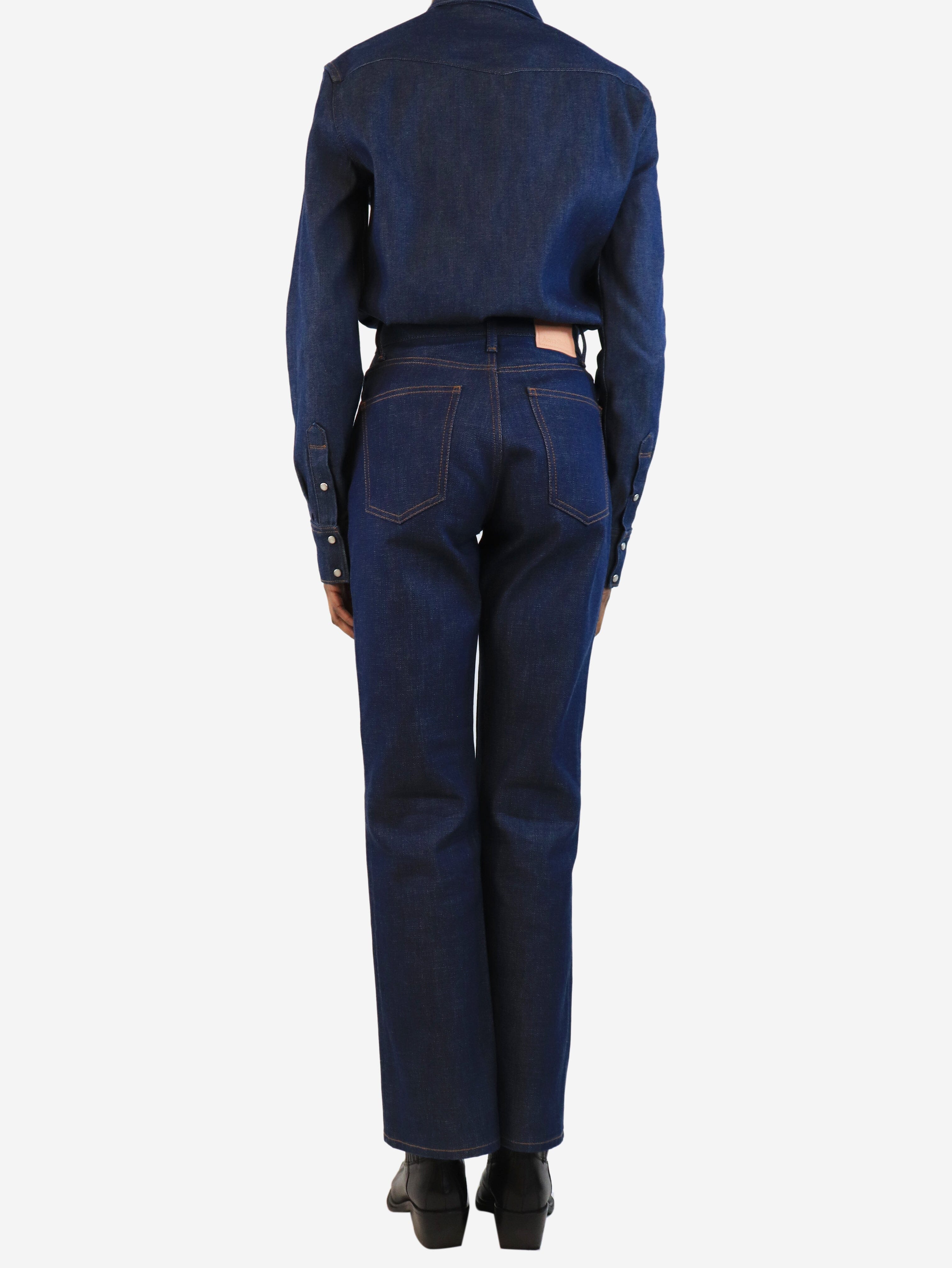 Blue Denim Shacket and Jeans Set - Size UK 6 | Women's Casual Outfit for Fall & Spring | Perfect for Streetwear, Weekend Outings, and Coffee Dates