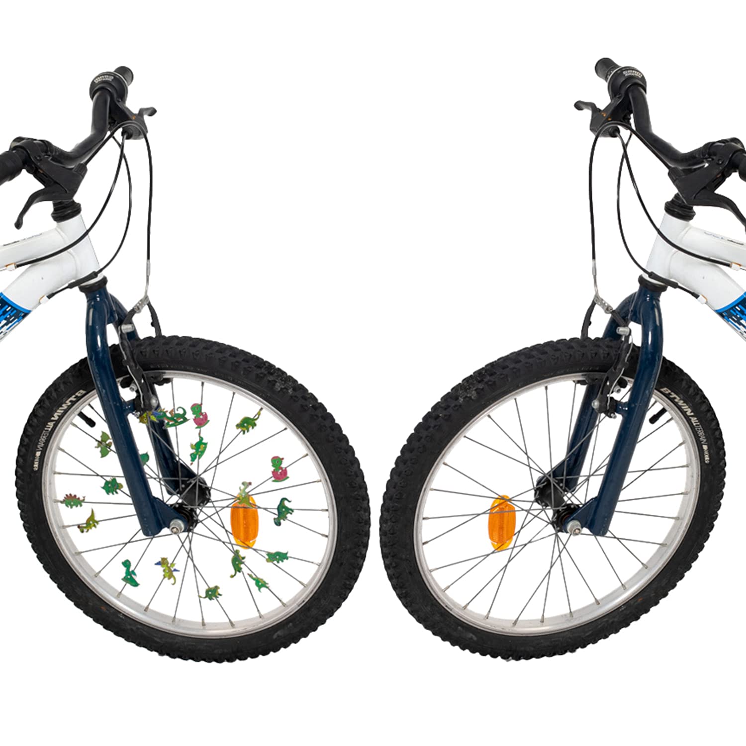 Dinosaur, Flower & Butterfly Bike Wheel Spoke Decorations - 36 Pcs Kids Bicycle Accessories for Boys & Girls | Easter Basket Stuffers, Birthday Party Favors & Goodie Bag Fillers | Perfect for Cycling, Themed Parties & Gift Giving