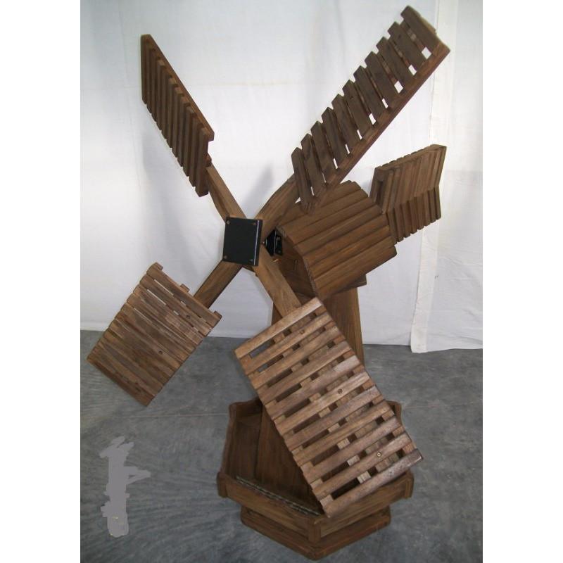 Dutch Windmill Outdoor Decor - Pressure Treated Wooden Garden Ornament for Yard, Patio & Lawn Decoration | Rustic Farmhouse Style Windmill for Backyard Landscape & Farm Theme Decor