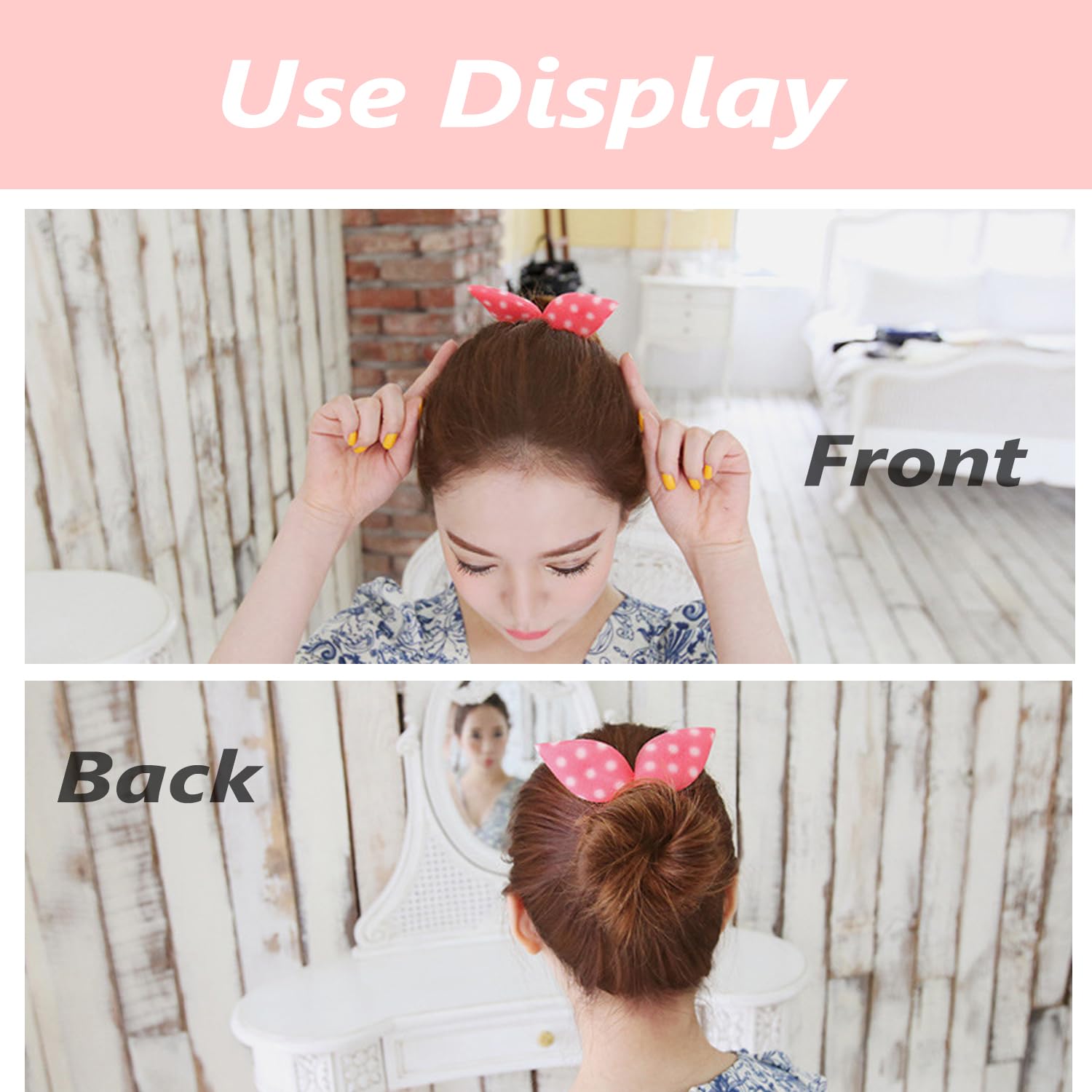 Deft Hair Accessories Set for Women & Girls | French Twist Bun Maker, Rabbit Ear Twister & Polka Dot Braiding Tool | Quick Hairstyling for Parties, Weddings & Everyday Looks