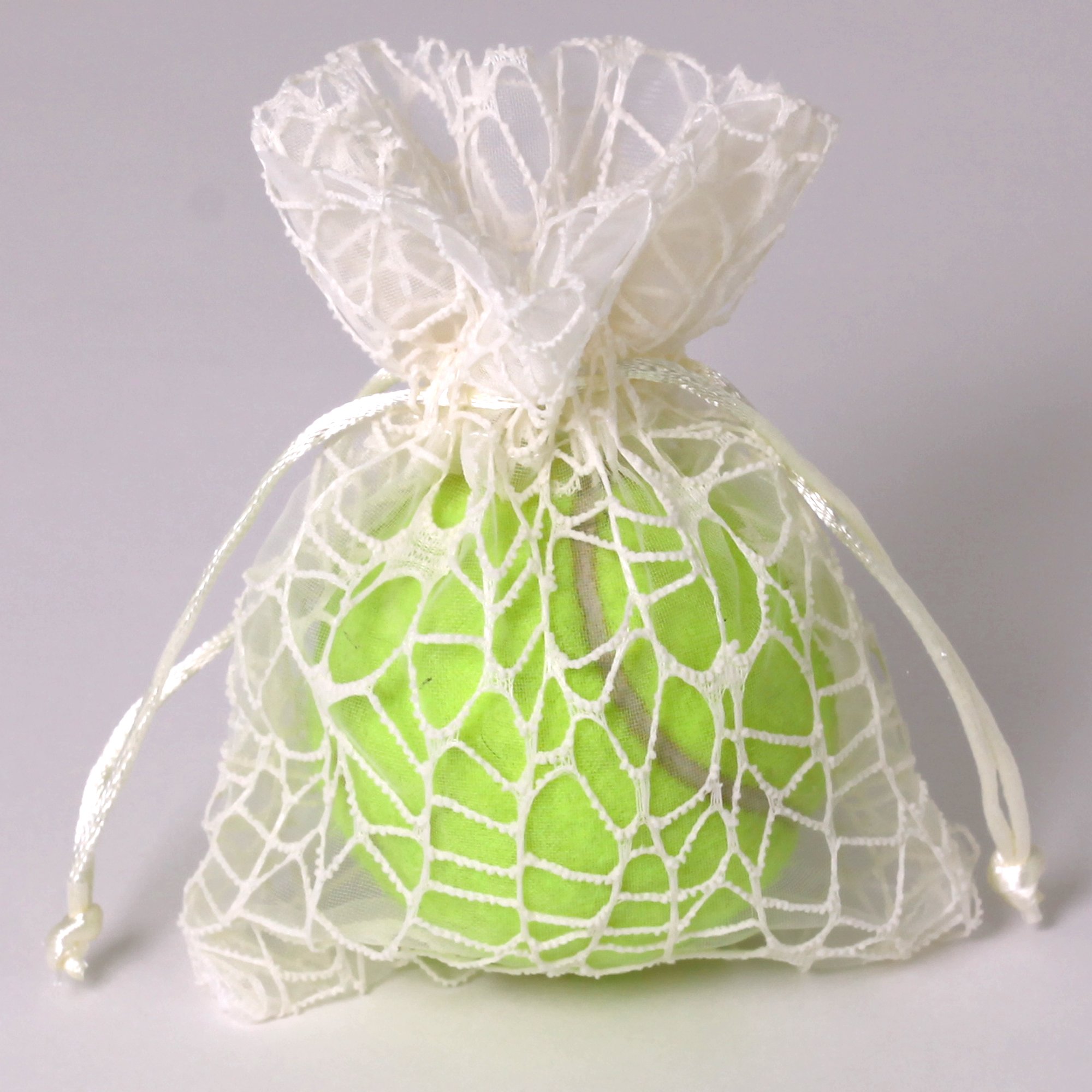 30 Pack 4x6 Inch White Organza Gift Bags with Lace Trim - Elegant Wedding Favor Bags, Bridal Shower Party Supplies, Jewelry & Small Gift Packaging - Perfect for Weddings, Baby Showers & Special Events