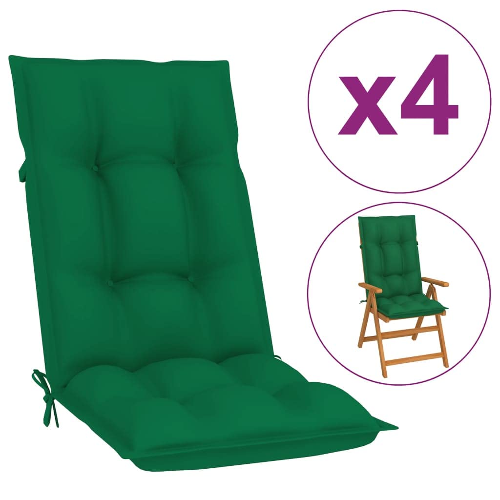 Premium Outdoor Chaise Lounge Cushion Set - 4-Piece Waterproof Patio Furniture Cushions (47.2