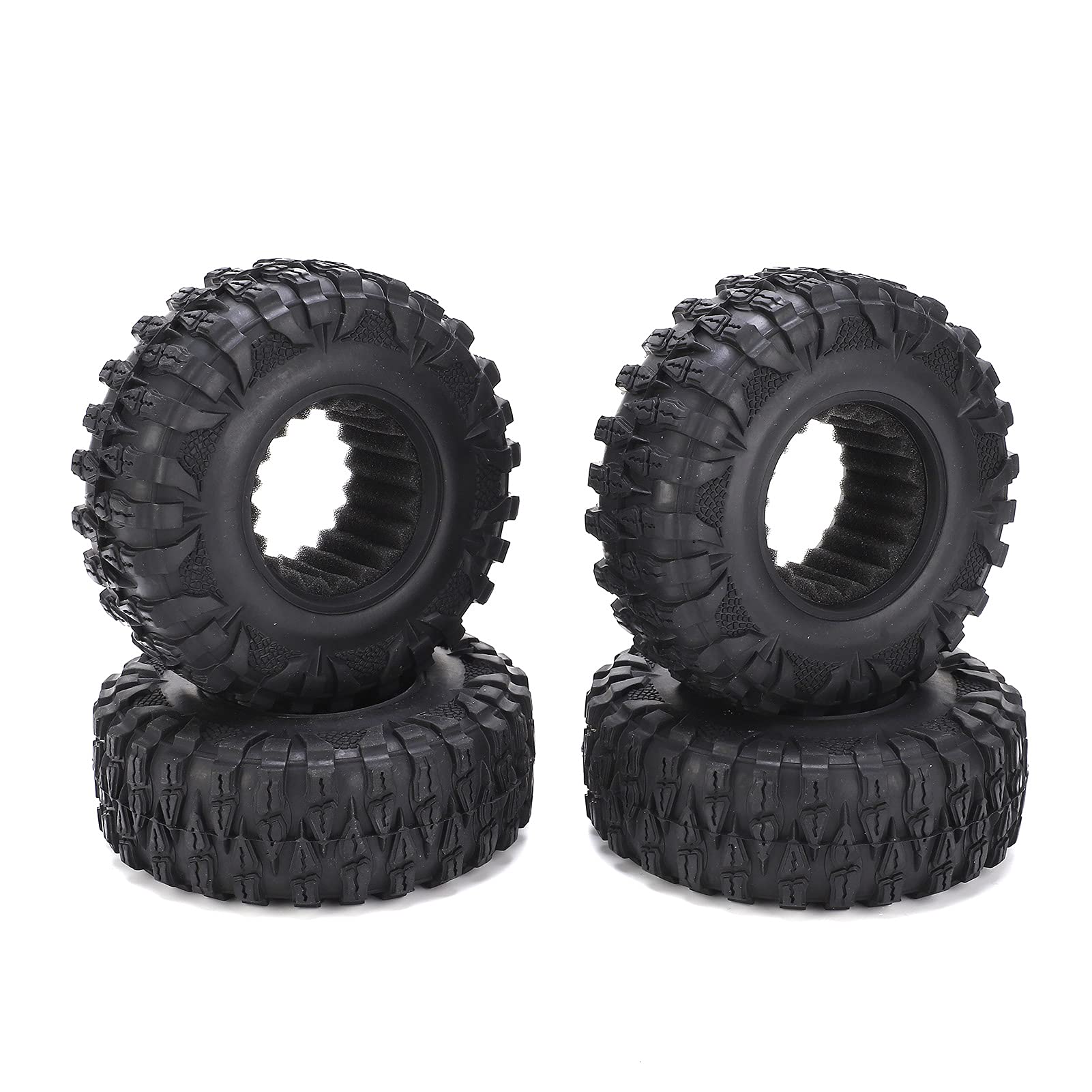 FastUU RC Rubber Tire Skin - 2.2 Inch Anti-Slip Tire Cover for SCX10 & TRX4 RC Cars (4PCS) - Durable Off-Road Performance for Crawling & Trail Adventures
