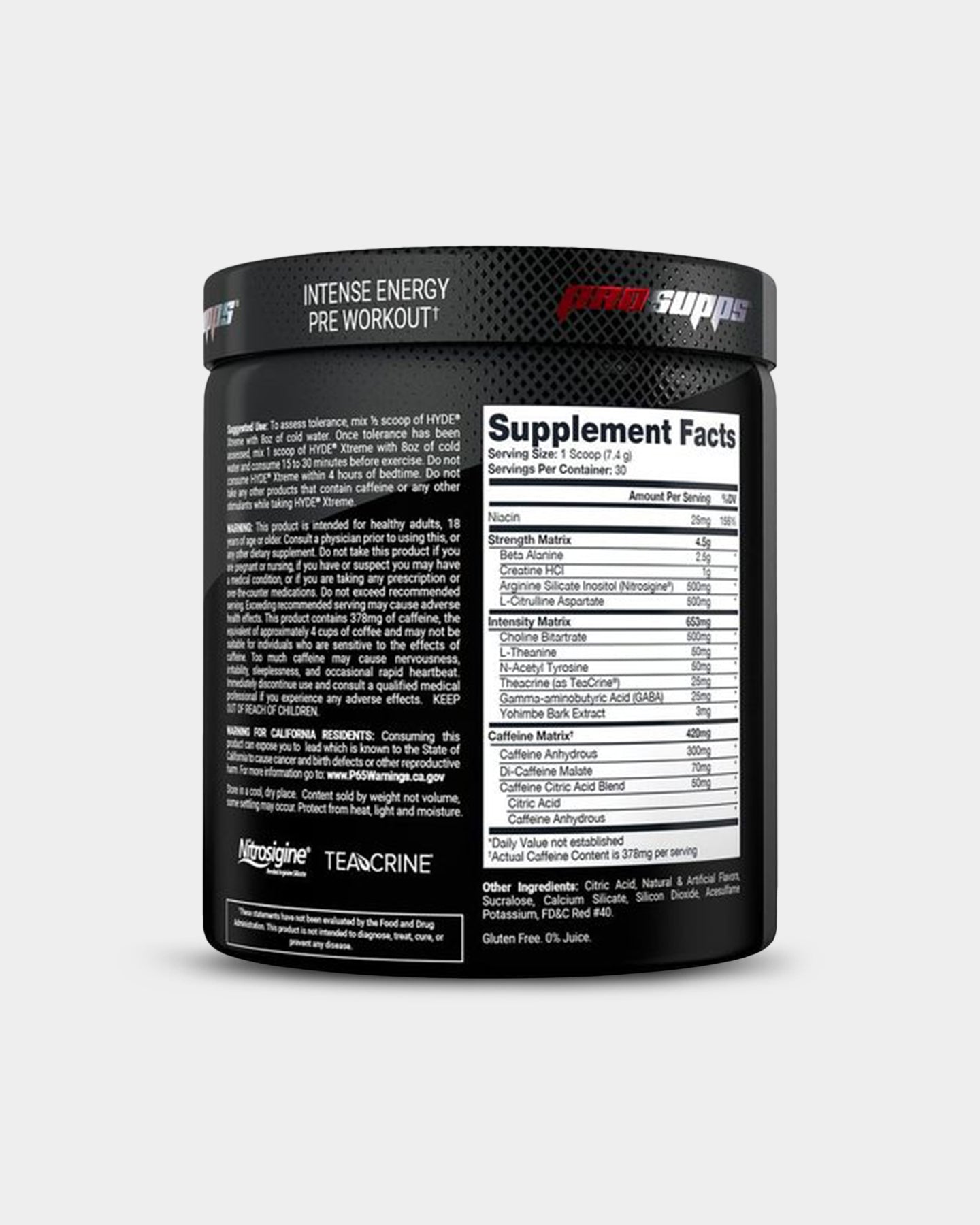 Pro Supps HYDE Xtreme Pre-Workout Powder - Energy & Strength Booster for Gym, Fitness & Bodybuilding | Best for Intense Training & Muscle Growth