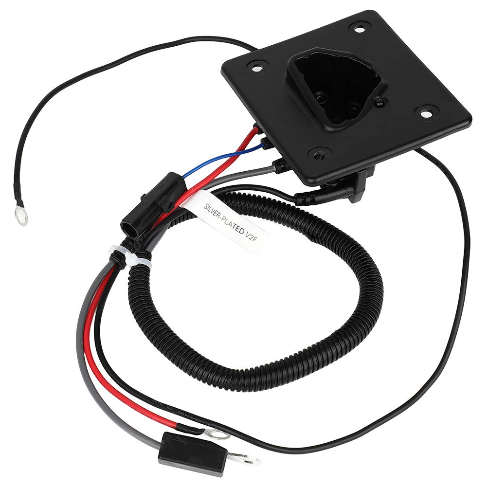 SCITOO 48V Golf Cart Charger Receptacle for EZGO RXV & TXT Models - Compatible with Delta-Q Chargers (OEM 602529) - Perfect for Golf Course Maintenance & Home Charging Stations
