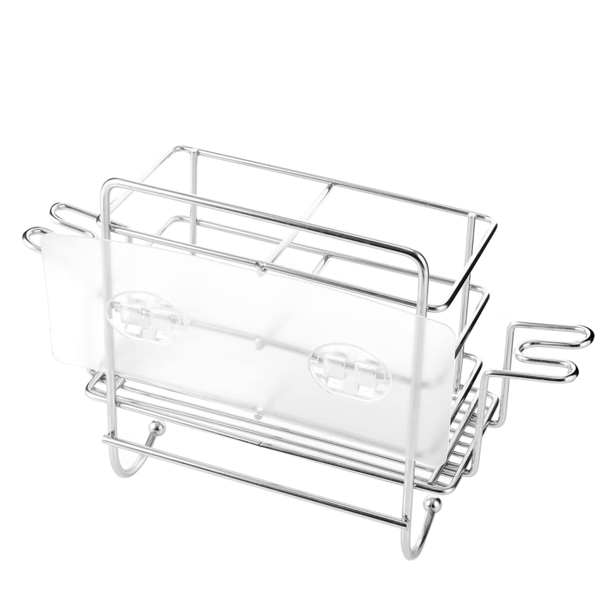 SHOWERORO 1pc Punch-Free Toothbrush Holder - Wall Mounted Stainless Steel Soap Shelf & Shower Rack with Strong Adhesive - Perfect for Bathroom Organization, Small Space Storage & Shower Accessories